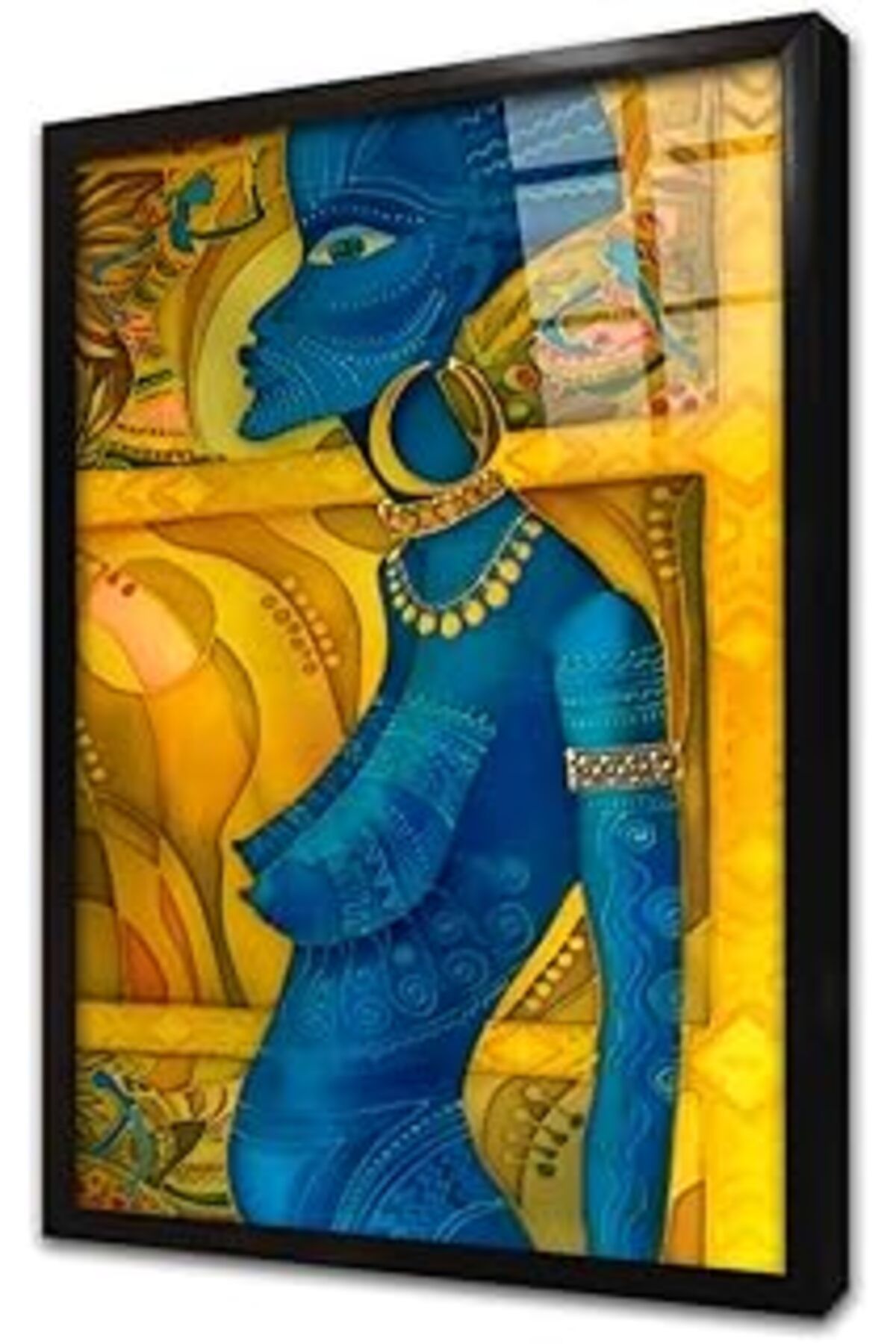 NETWORK ART Afrikalı Kabile Üyesi Çerçeveli Cam Tablo 20X30 Cm Cb12025