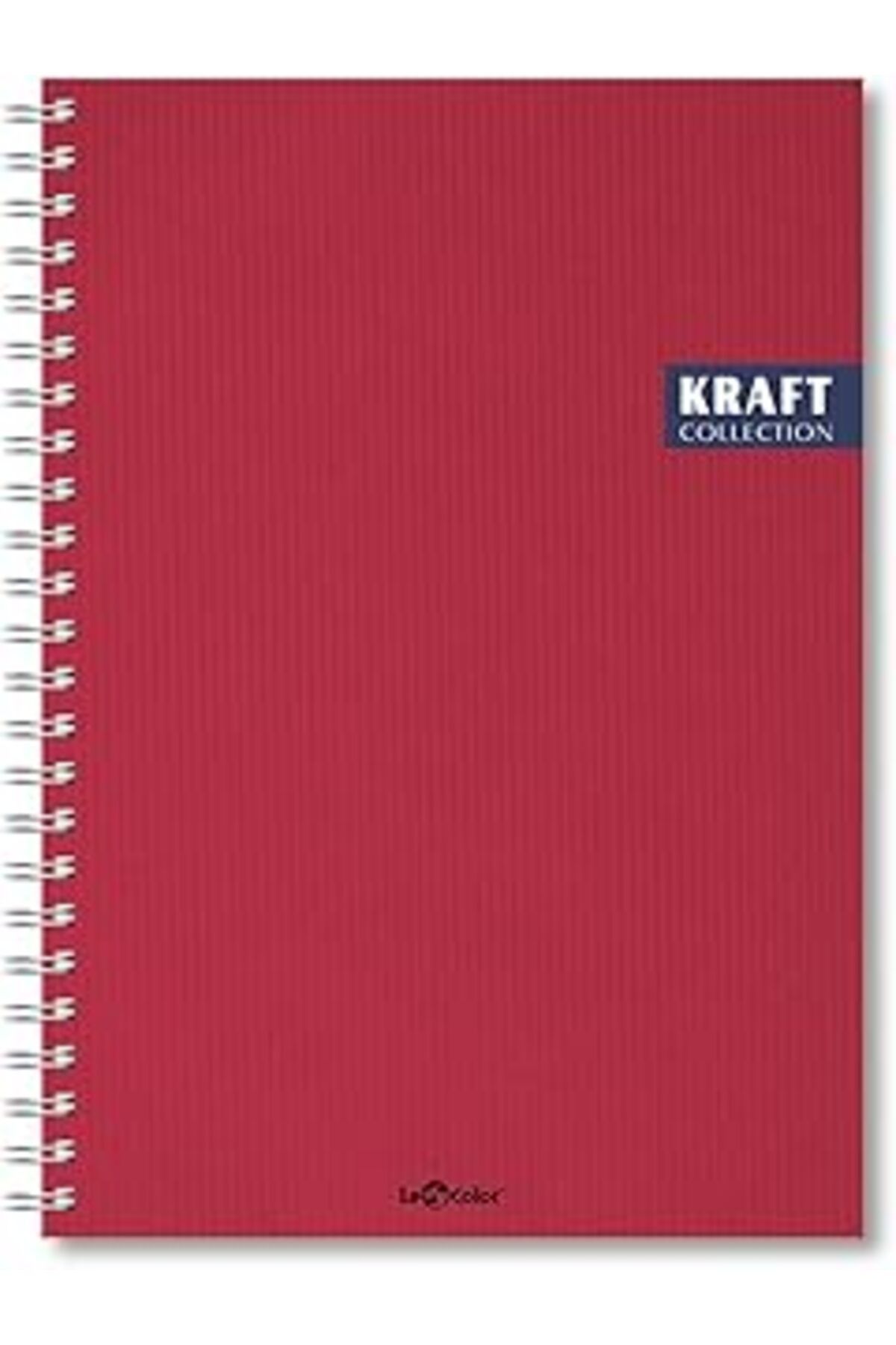 ASİTAN Lé Color 2017105/2 Kraft Defter Sert Kapaklı, Spiralli, 1.Hamur Kağıt, 200 Sayfa, Bordo