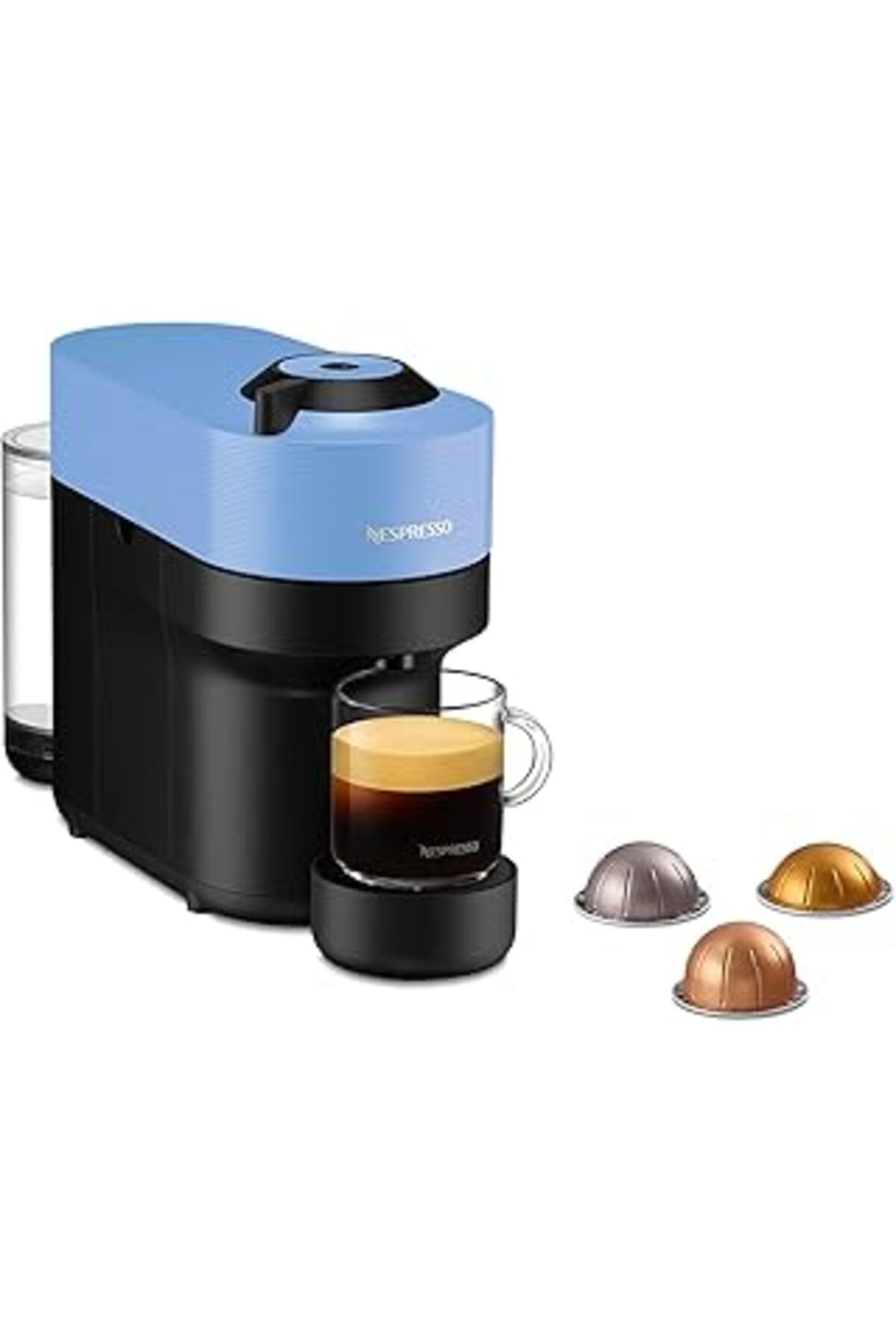 Mu Art Ahşap Nespresso Vertuo Pop Kahve Makinesi, Mavi