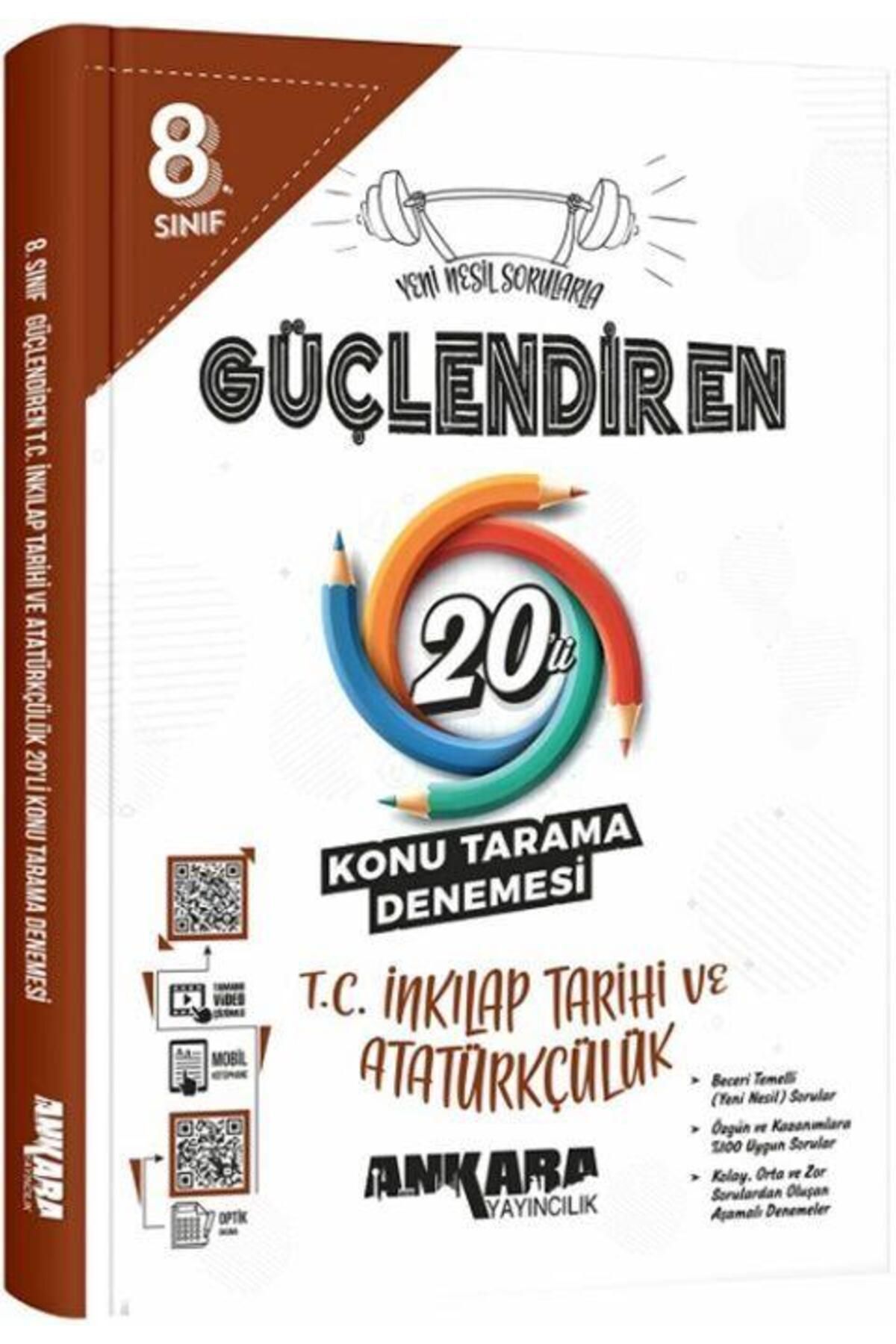 Ankara Kitap Merkezi 8. Sınıf TC İnkılap Tarihi ve Atatürkçülük Güçlendiren 20 Konu Tarama Denemesi Ankara Yayıncılık