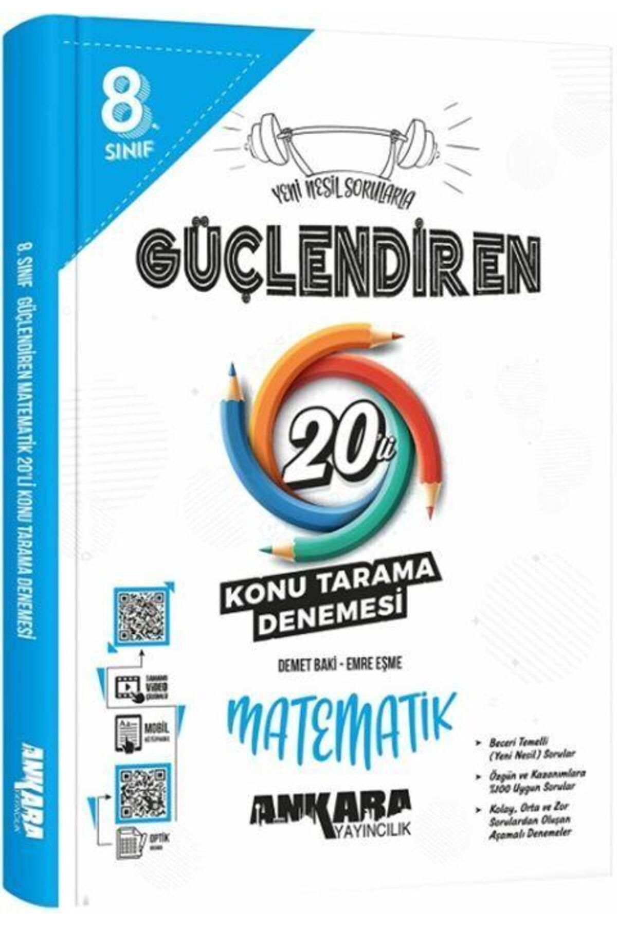 Ankara Kitap Merkezi 8. Sınıf Matematik Güçlendiren 20 Konu Tarama Denemesi Ankara Yayıncılık