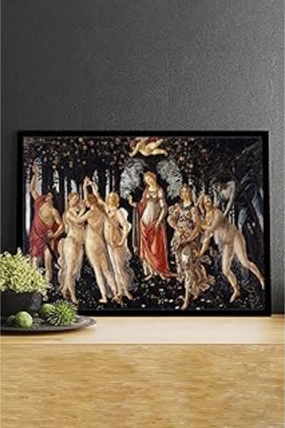 Pazarcan Postermanya (Pster14660) Ilkbahar - Primavera - Botticelli Sanatsal Çerçeveli Tablo 30 X 40