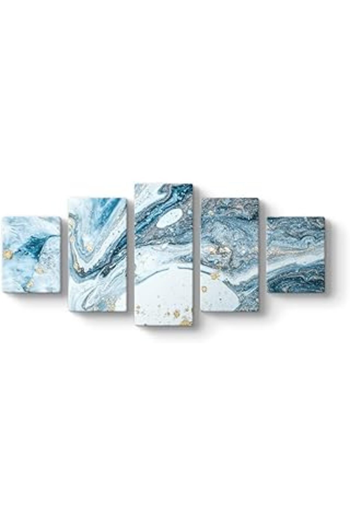 Pazarcan Tabloshop Mermer Dokusu Kanvas Tablo 127 X 56-5 Parçalı