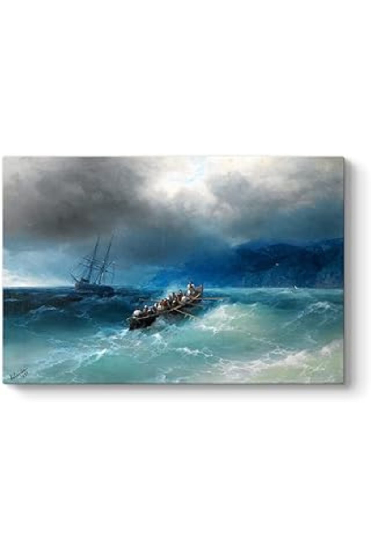 Pazarcan Ivan Aivazovsky - Karadeniz Üzerinde Fırtına Tablosu 90 X 60