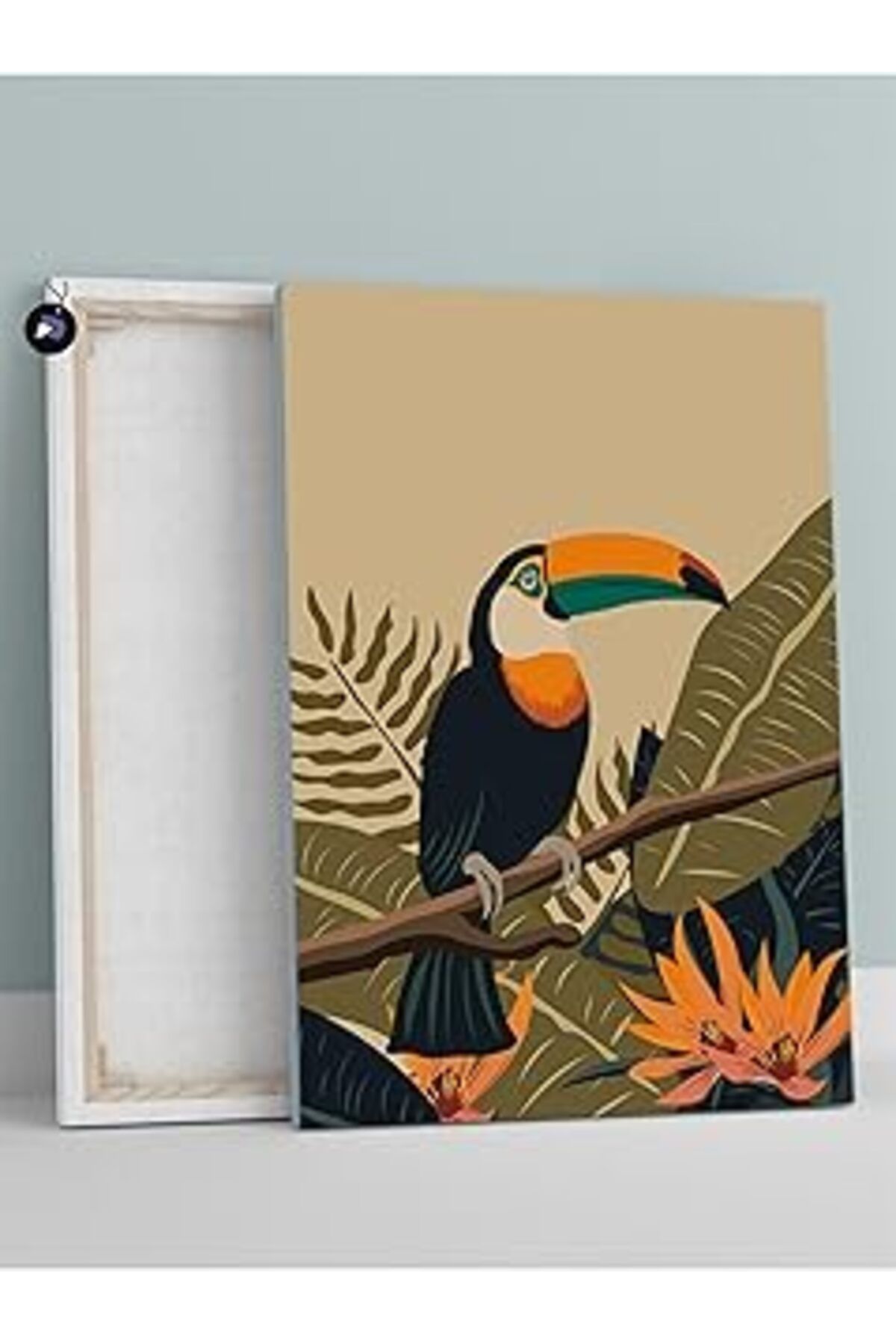 Mu Art Ahşap Postermanya (Pster1736) Tukan Kuşu Doğası Hayvan Kanvas Tablo 30 X 40