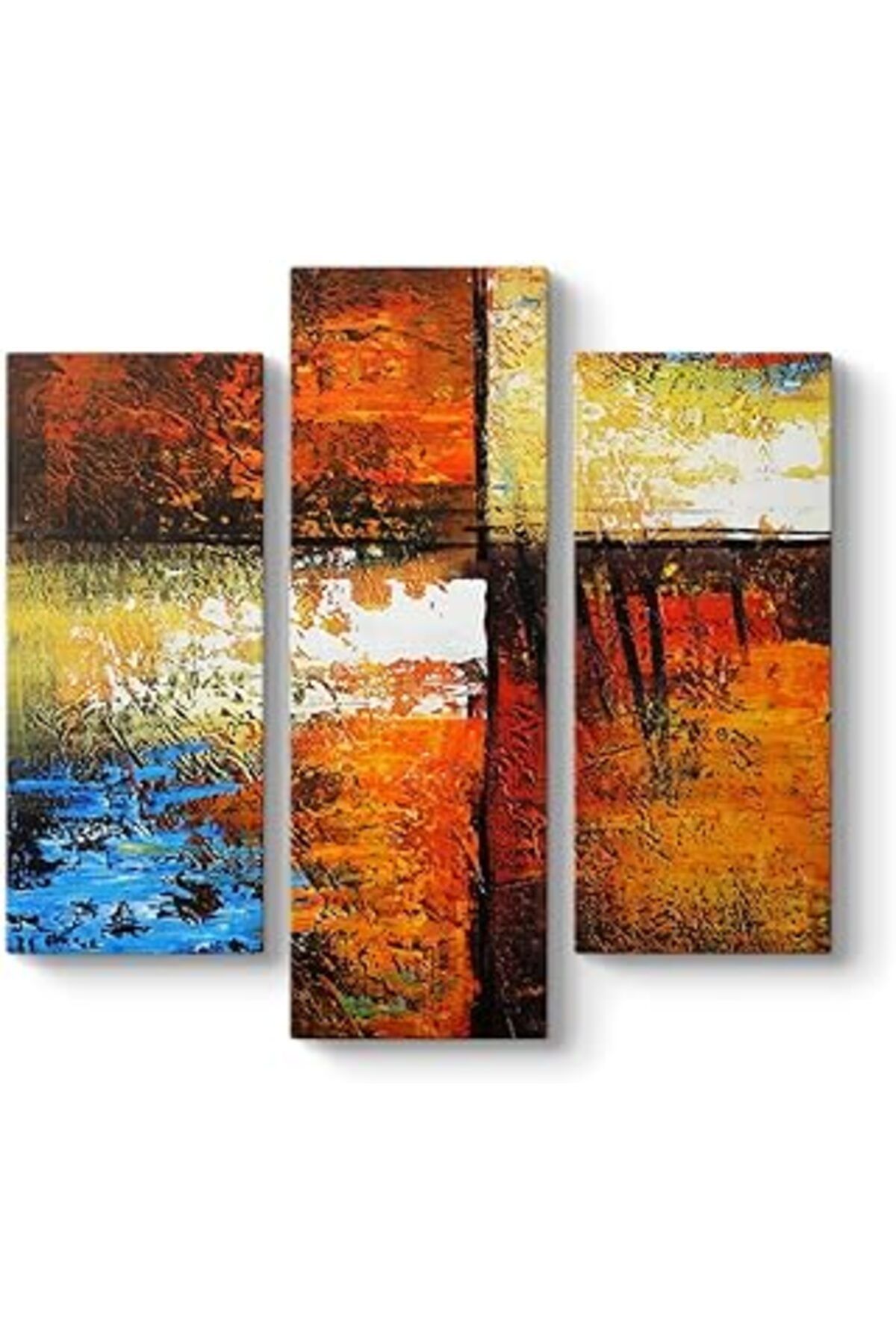 Pazarcan Tabloshop Renkli Kareler Tablo 96 X 90-3 Parçalı