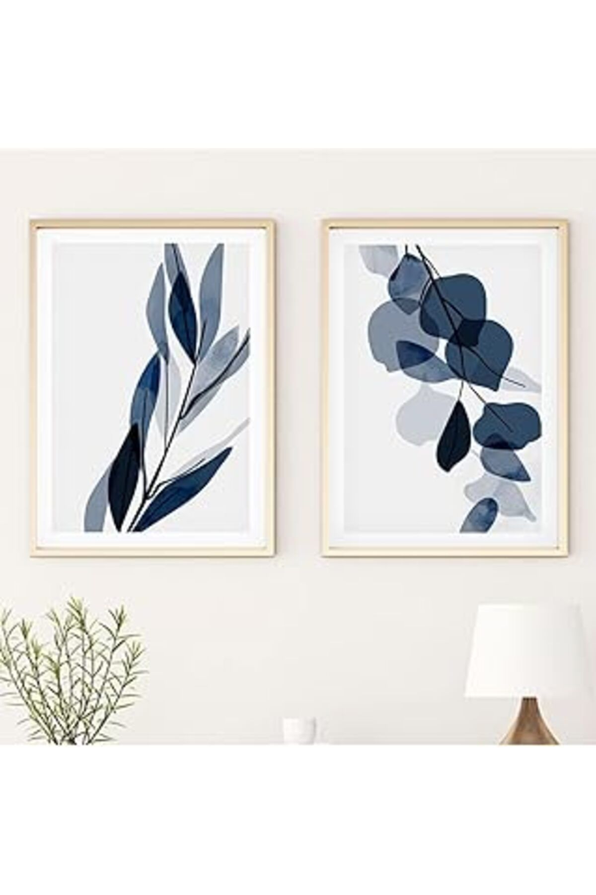 Pazarcan Huhuli Ahşap Çerçeveli Modern Tablo Seti Huhu25 50 X 70 2P50X70D00025