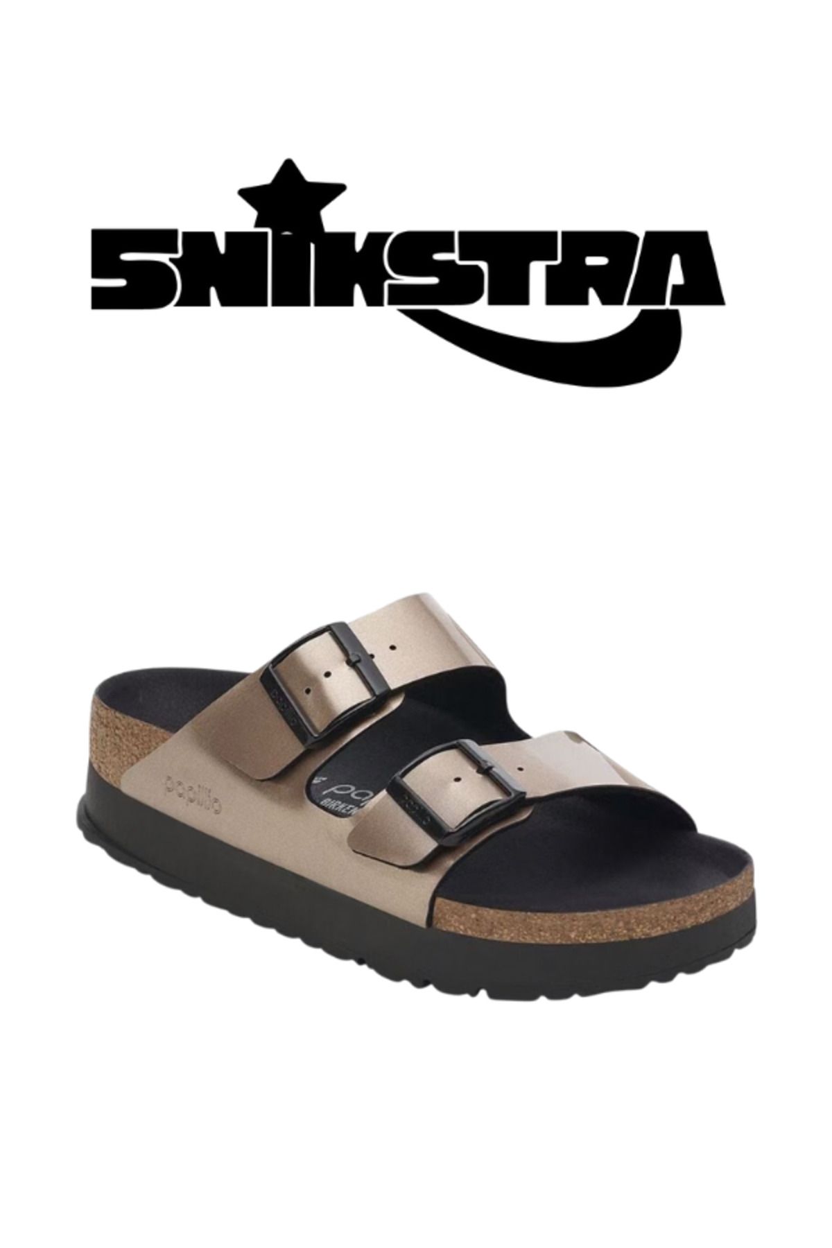 Birkenstock ARIZONA PLATFORM FLEX BF METALLIC Birko-flor 1028424 - Snikstra