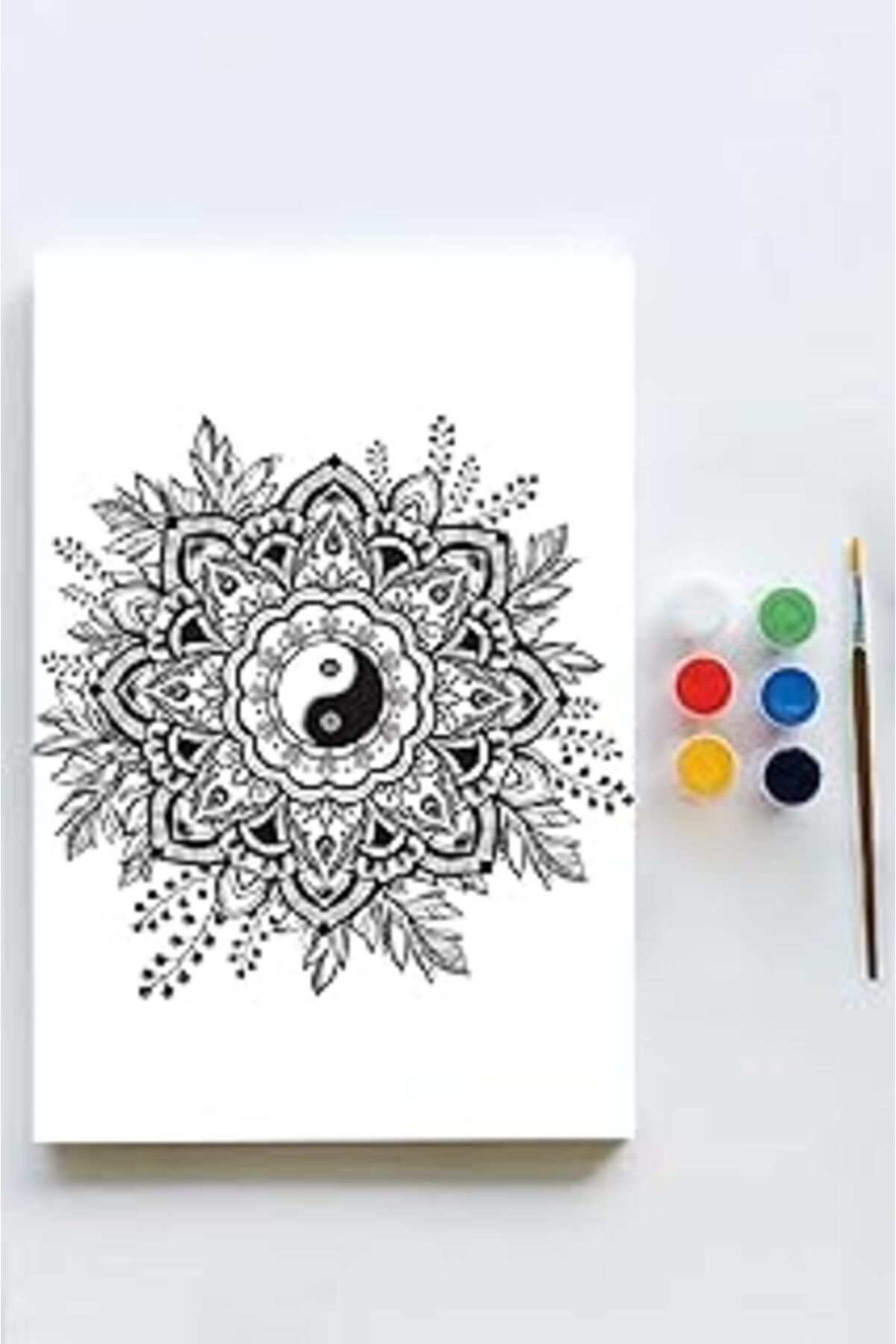 Pazarcan Postermanya (Pster21568) Mandala Tuval Kanvas Tablo Boyama Hobi Seti 2 (50X70Cm)