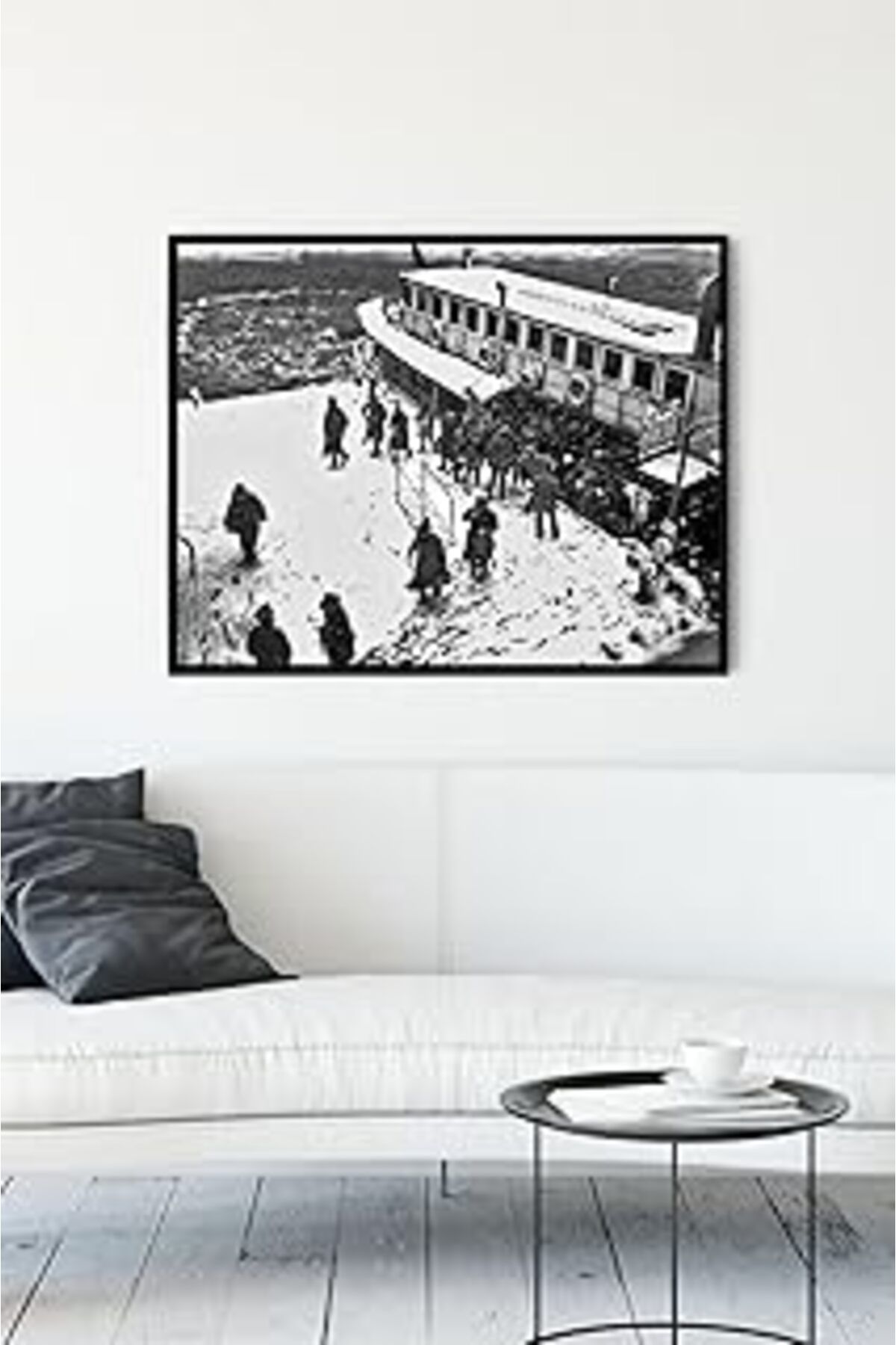 Mu Art Ahşap Postermanya (Pster11342) Istanbul'Da Kış Nostaljik Çerçeveli Tablo (21X30Cm)