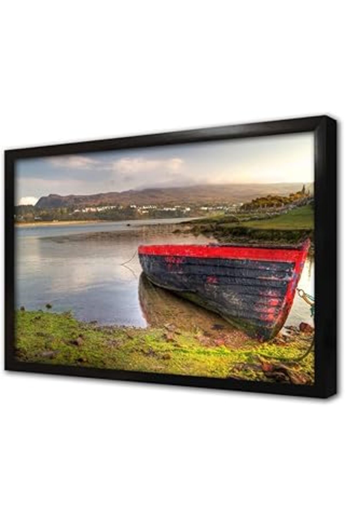Pazarcan Kırmızı Renkli Sandal Çerçeveli Cam Tablo 50X70 Cm Ca20631