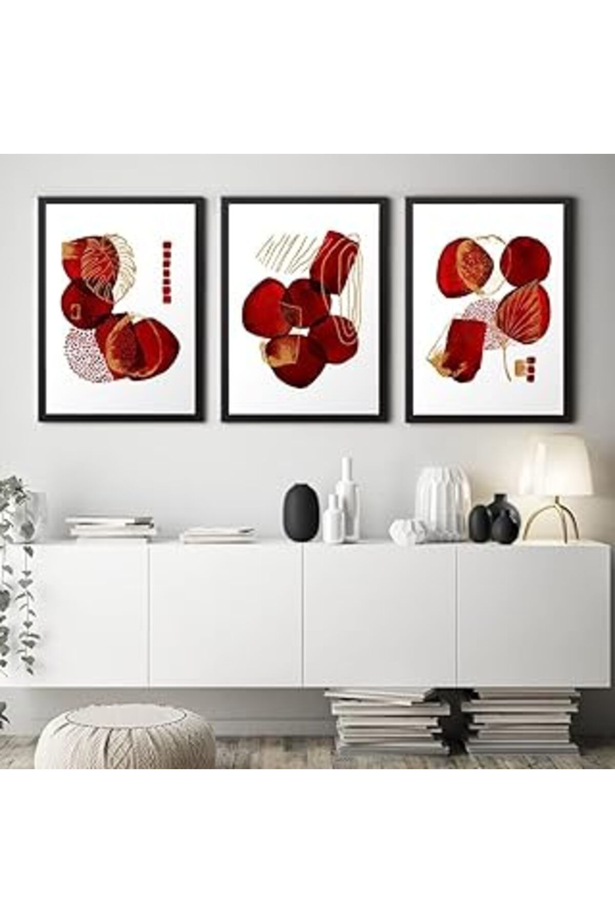 Pazarcan Tabloshop Tutku 3 Parçalı Poster Tablo Seti 35 X 45Cm (3 Adet)