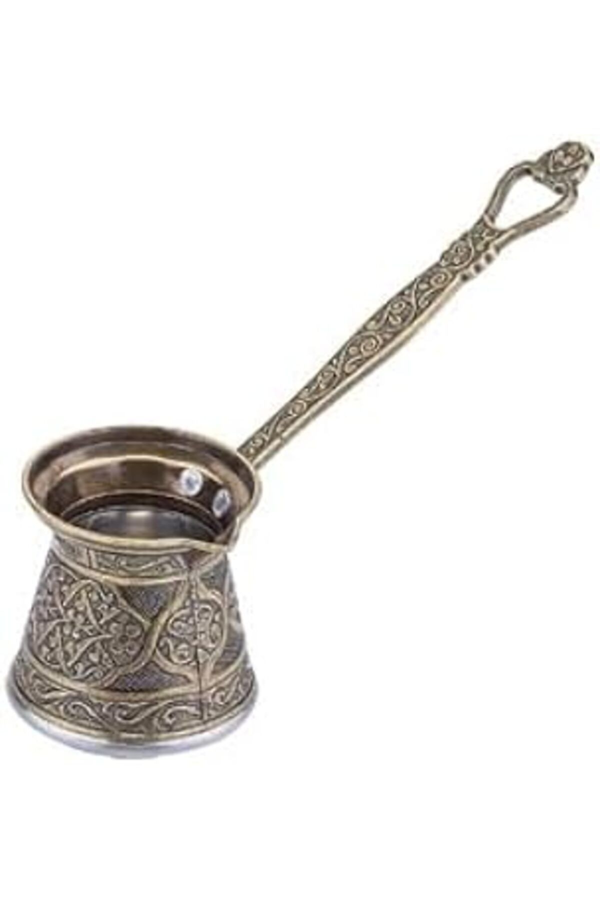 Mu Art Ahşap Kosova 1 Zamak Döküm Kahve Cezvesi 1-2 Kişilik Yeşil Renk
