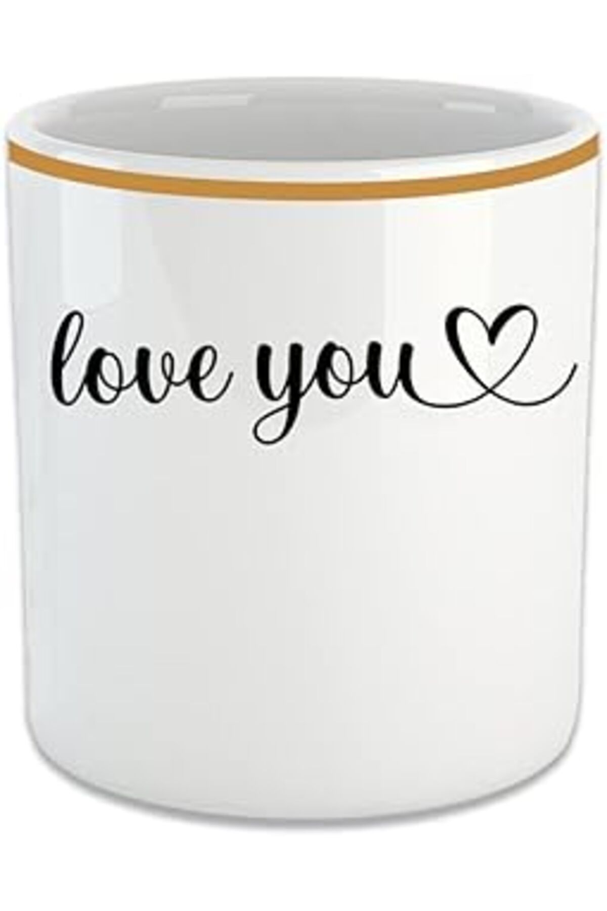 Pazarcan Vivas Love You Espresso, Double Türk Kahvesi Fincanı - Kulpsuz Bardak