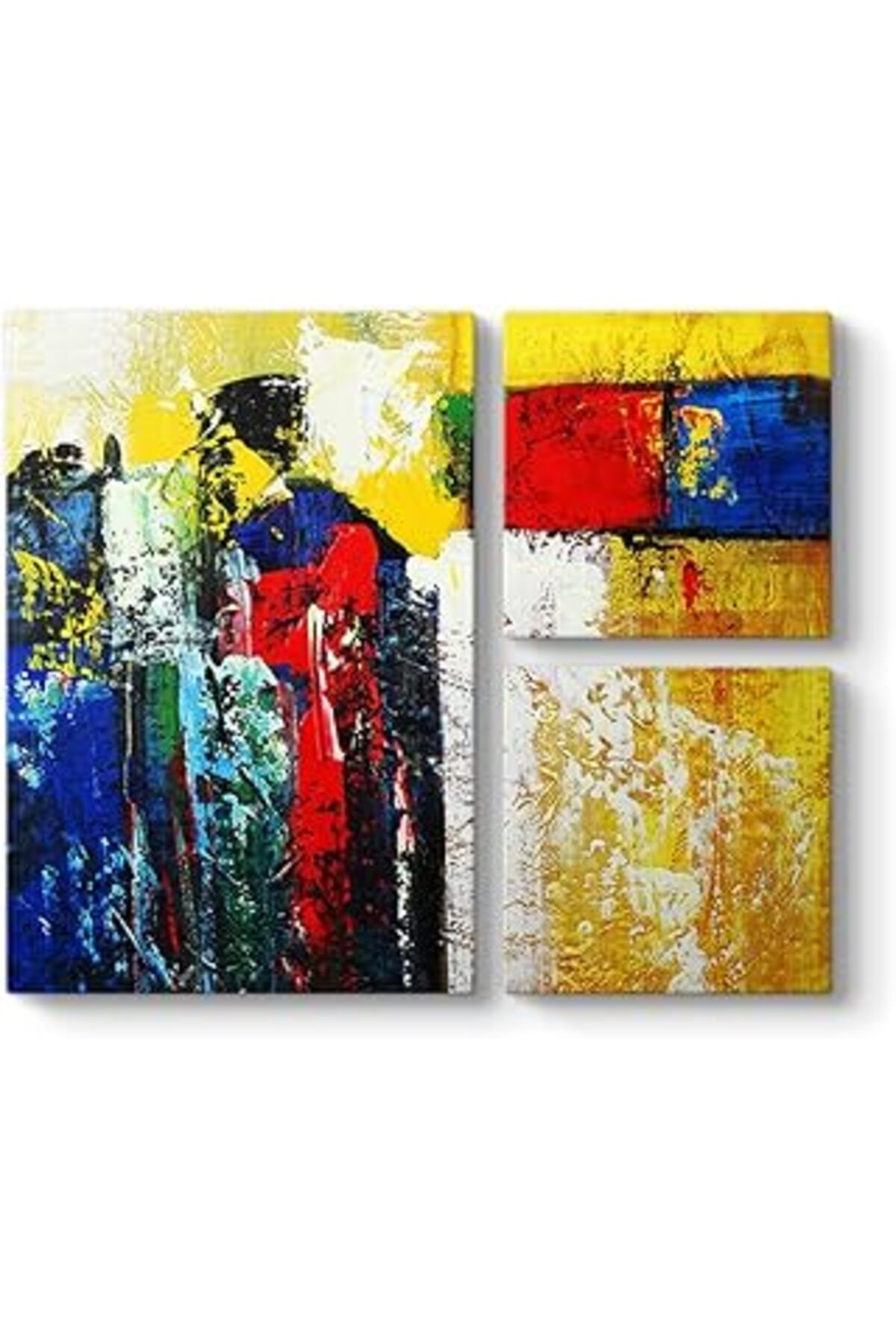 NETWORK ART Tabloshop Soyut Kafes Tablo 88 X 73-3 Parçalı