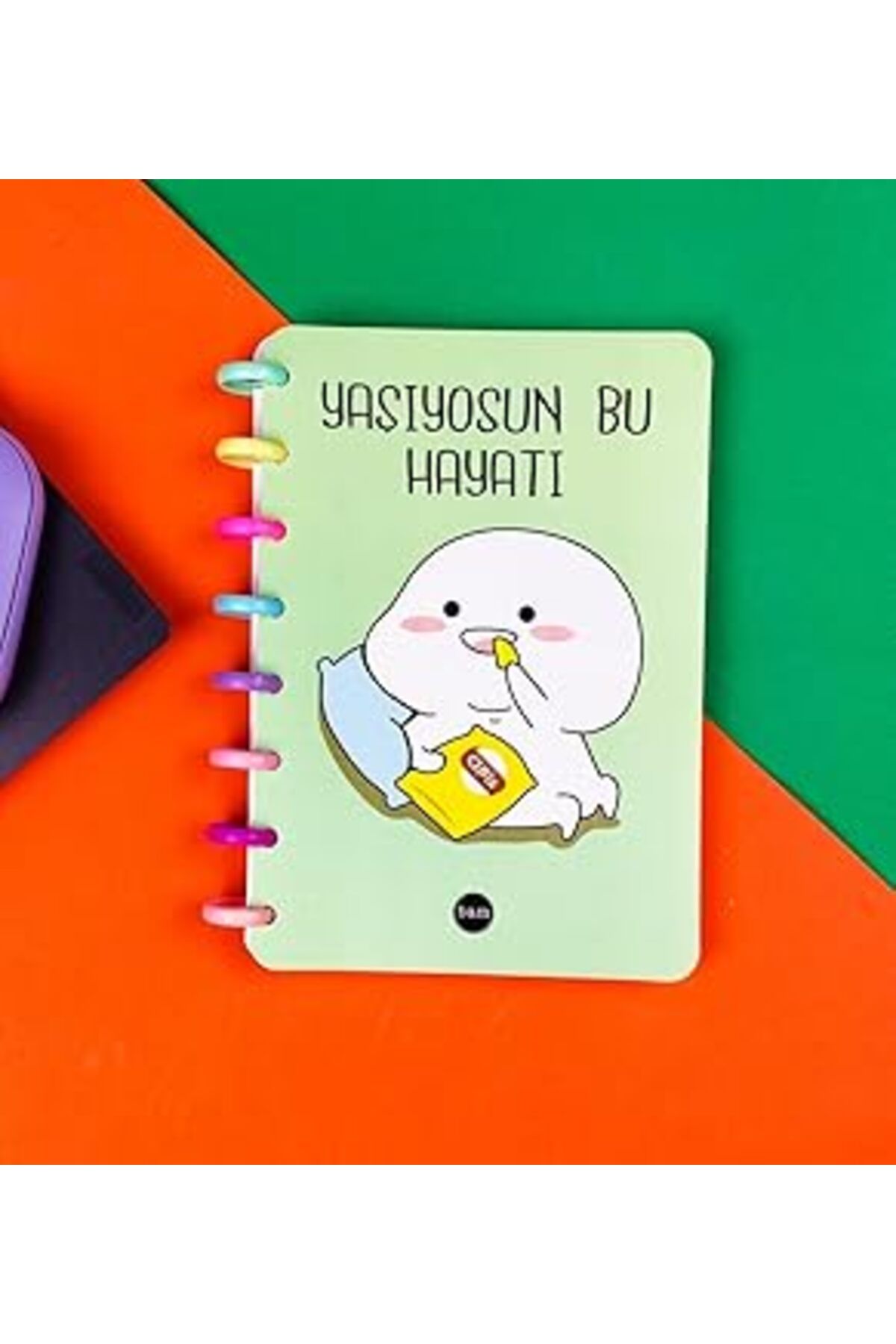 Pazarcan Yaşıyosun Bu Hayatı Tasarımlı Yeni Nesil Kalp Spiralli Defter