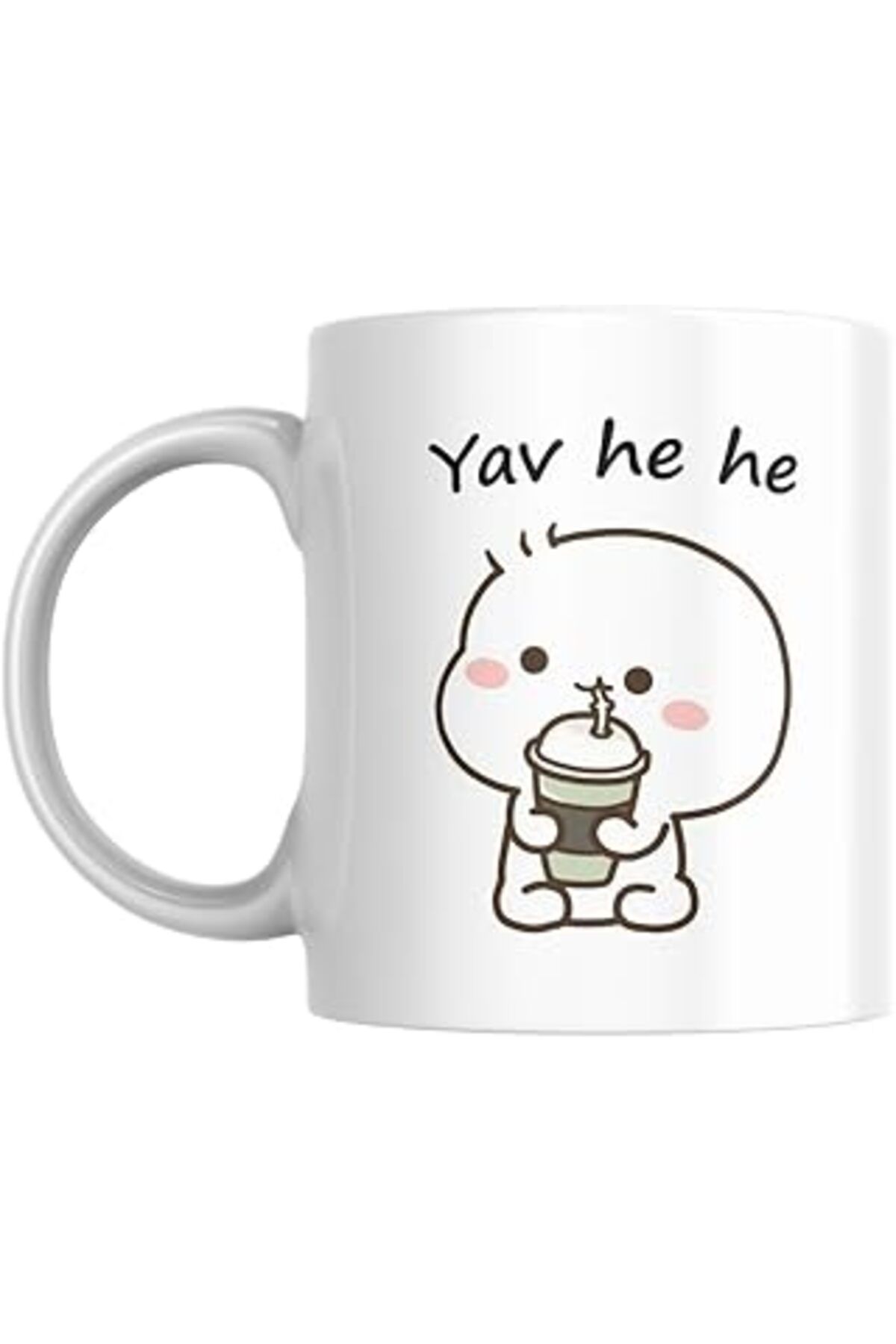 ASİTAN Yav He He Komik Kupa Bardak Komik Yazılı Hediyelik Çay Kahve Kupası Coffee Mug