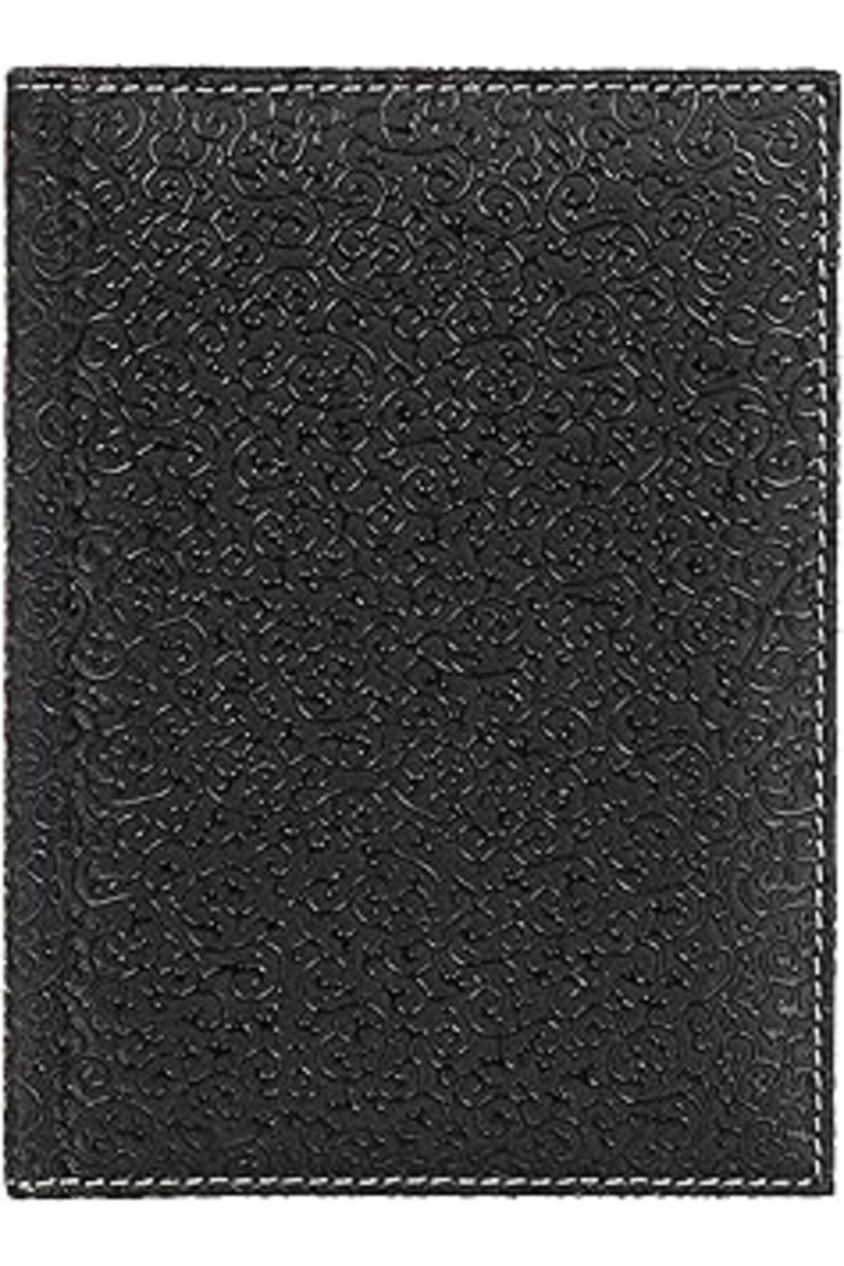 Pazarcan 2k 4812 Defter 14x20 Cm. Kareli 160 Yapraklı Suni Deri Hilton Desen Kapaklı Siyah, Siyah