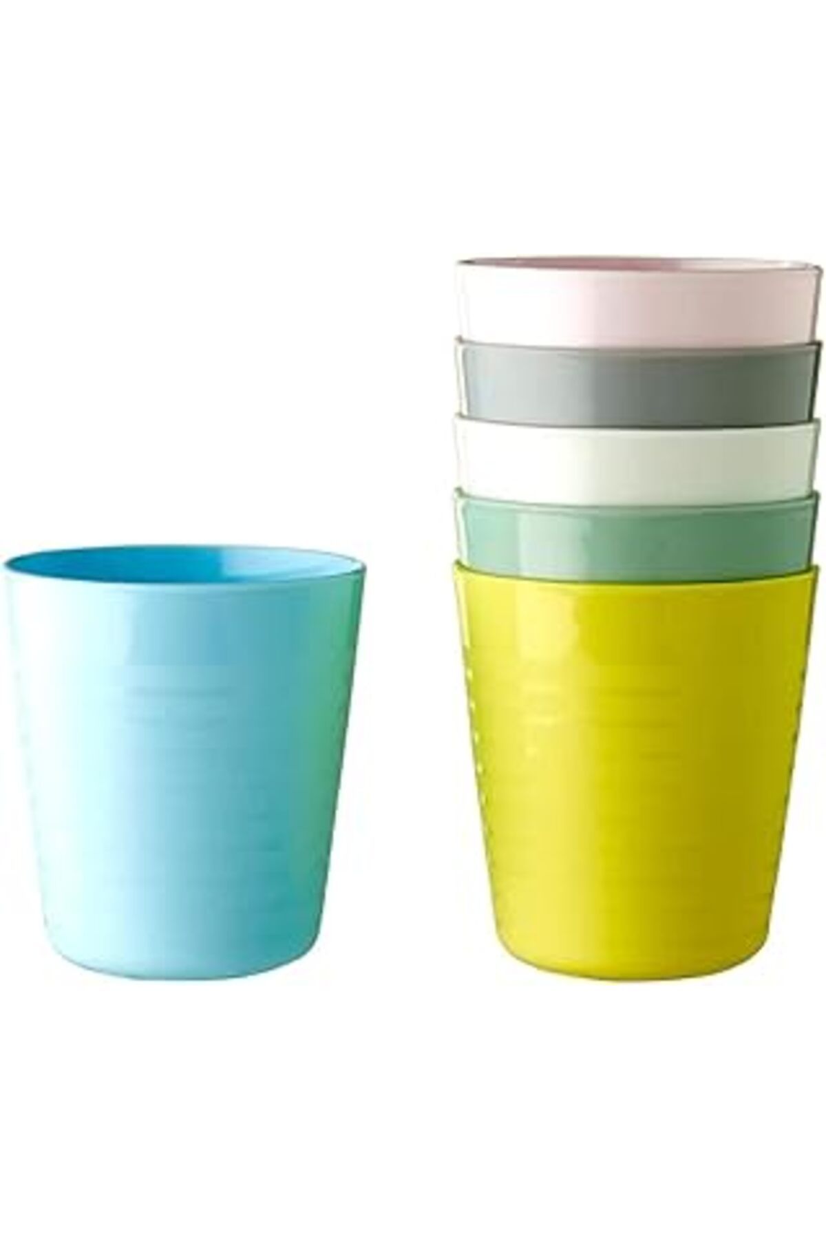 Mu Art Ahşap Kalas 004 613.79 Plastik Bardağı Pastel Çok Renkli 17 Cm (6'Lı Paket)