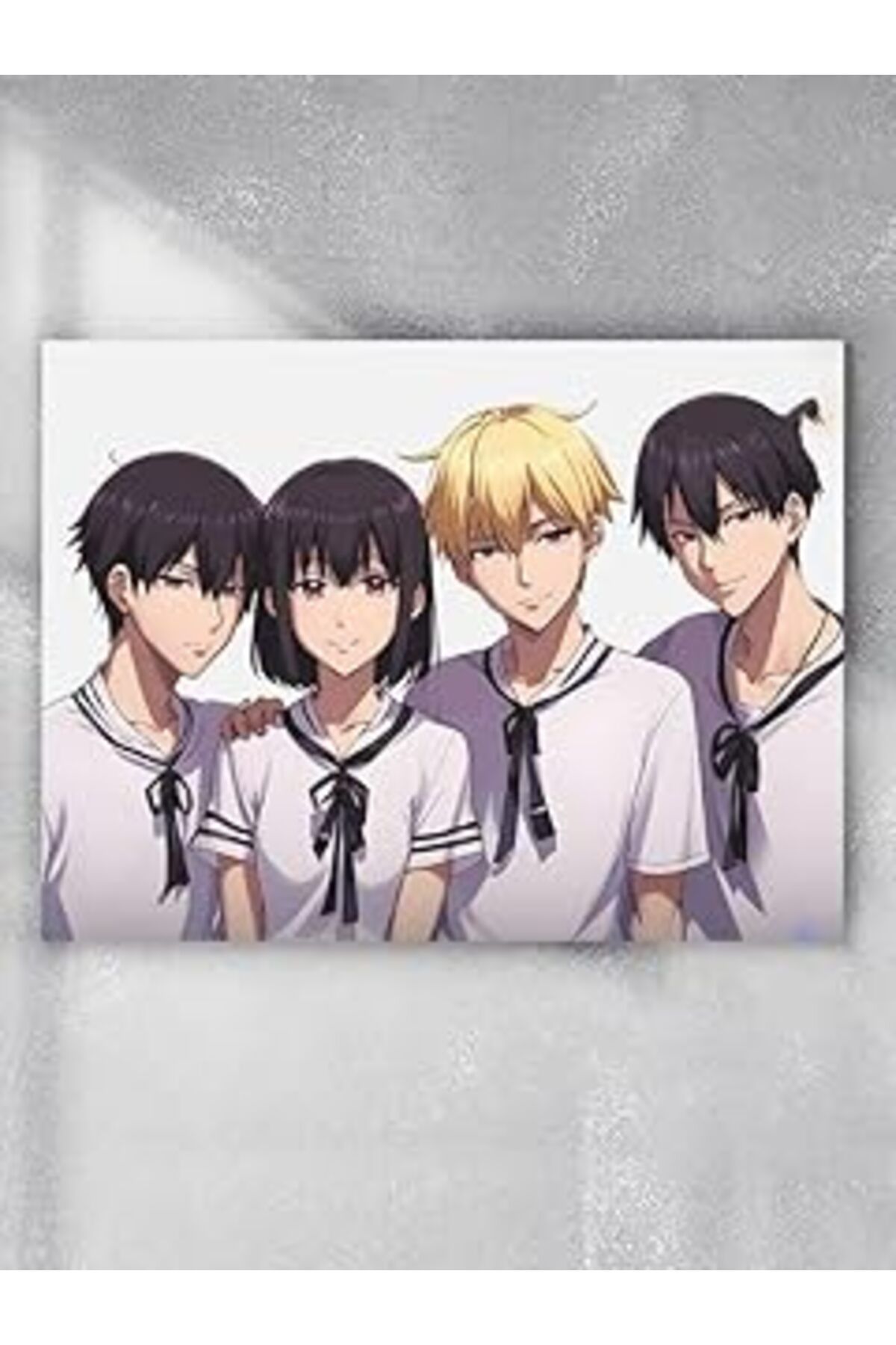 Pazarcan Postermanya (Pster681) Arkadaş Grubu Manga Anime Poster - Afiş - Dekoratif Duvar Posteri 30 X 40