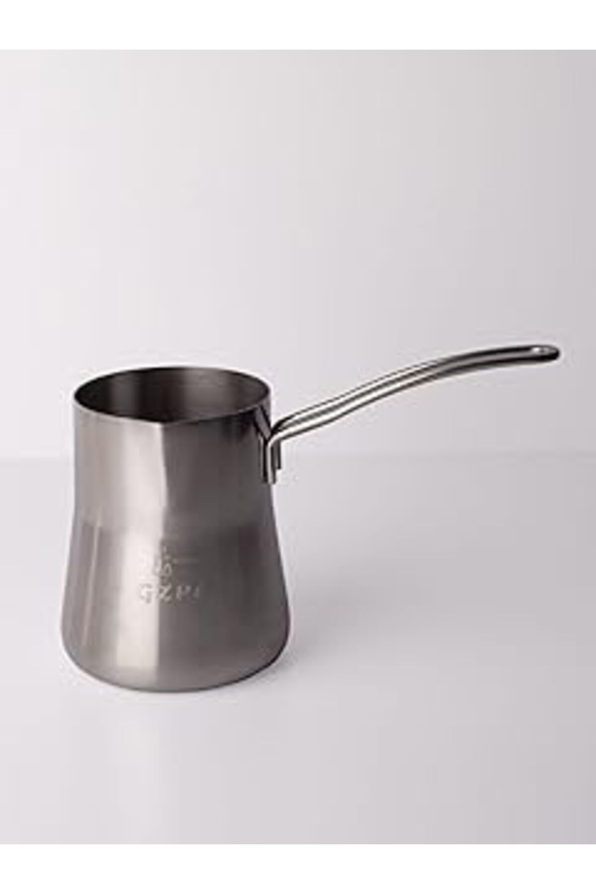 Mu Art Ahşap Gzro 600 Ml Gümüş Kulplu Konik Çelik Cezve Sütlük