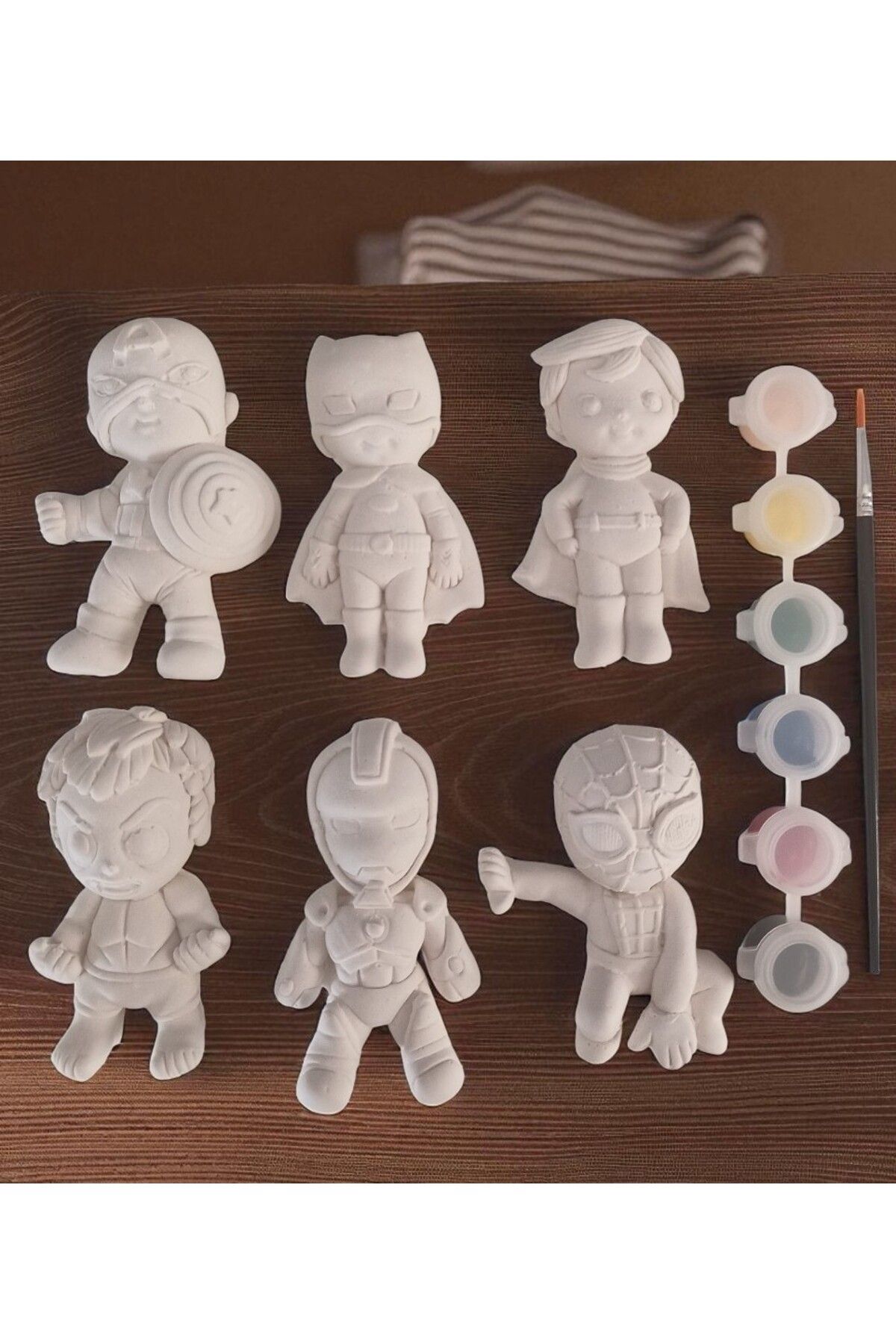 nihonwosekai Marvel Sevimli Süper Kahramanlar Taş Boyama Figür Çocuk Gelişimi Taş Boyama Seti