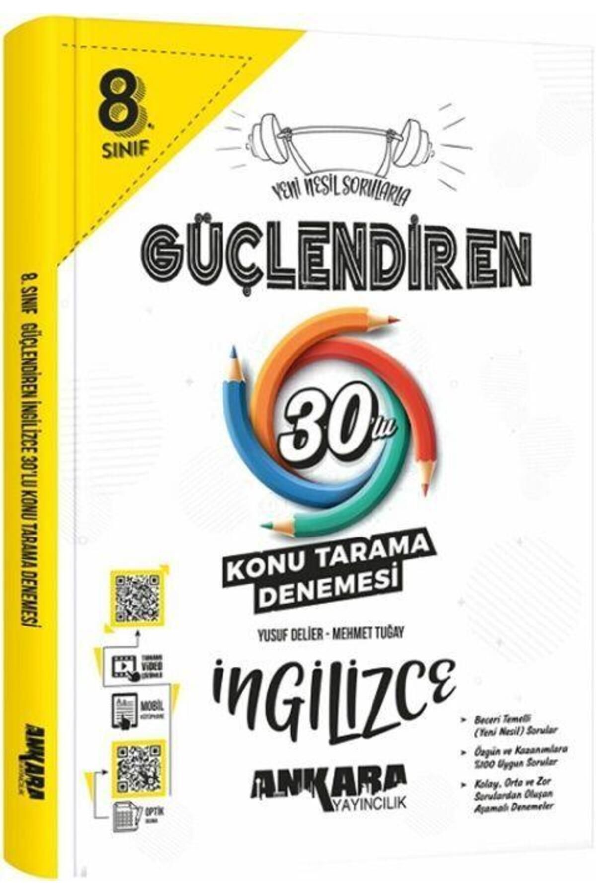Ankara Kitap Merkezi 8. Sınıf İngilizce Güçlendiren 30 Konu Tarama Denemesi Ankara Yayıncılık
