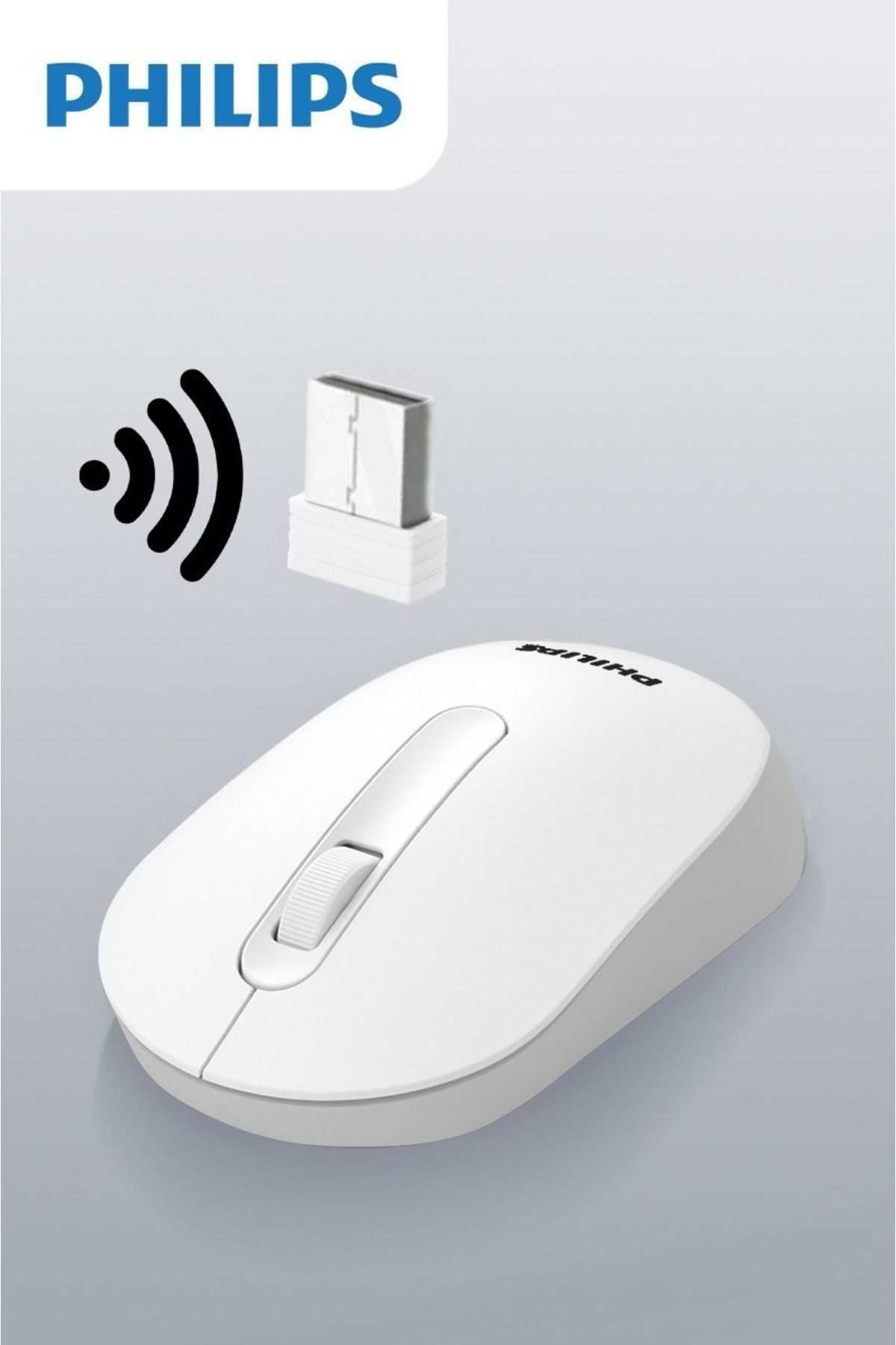 Philips M402 SPK7402 Beyaz Kablosuz Wireless Mouse ( USB Alıcılı )