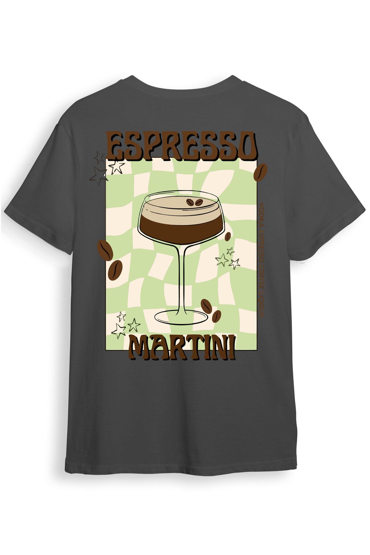 beloved.co Espresso Martini Kahve Kokteyli Tasarımlı %100 Pamuk Regular Fit T-Shirt