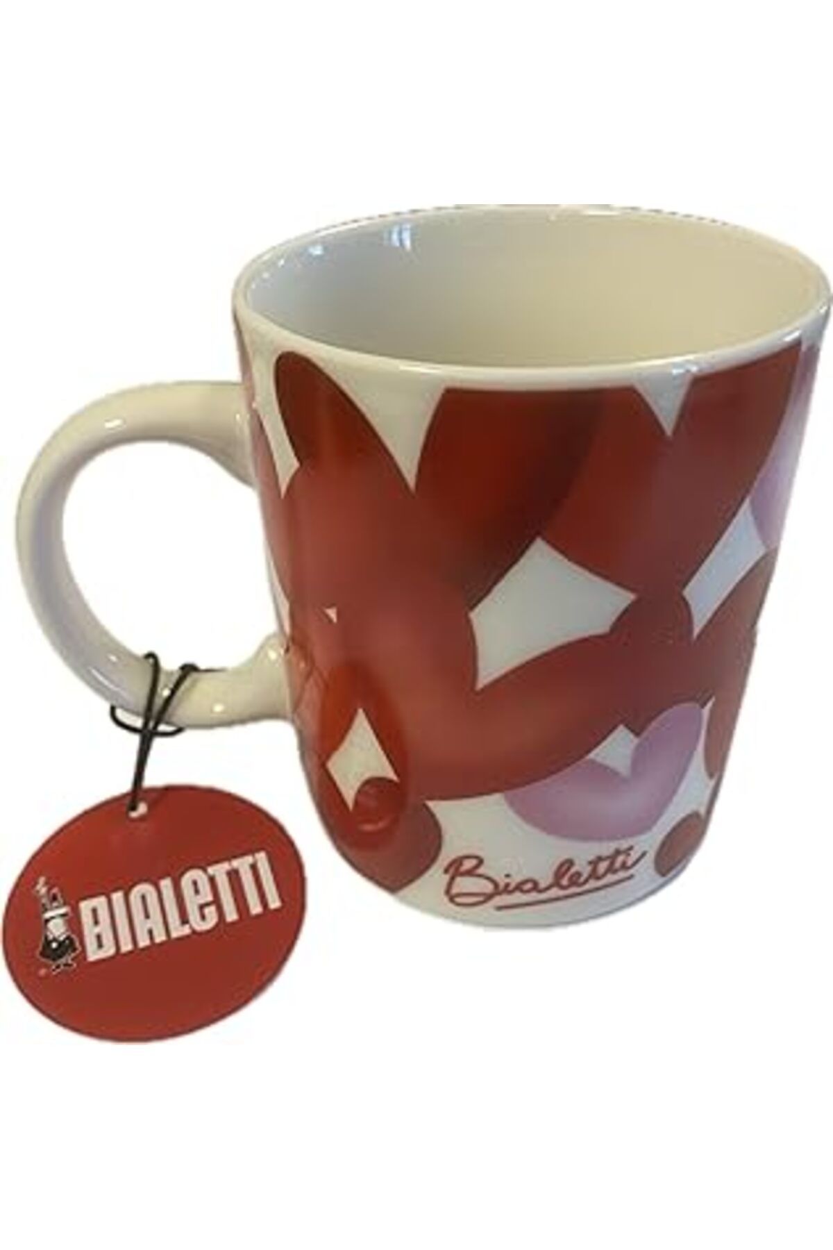 ASİTAN Bialetti - Desenli Kahve Kupası (Kırmızı)