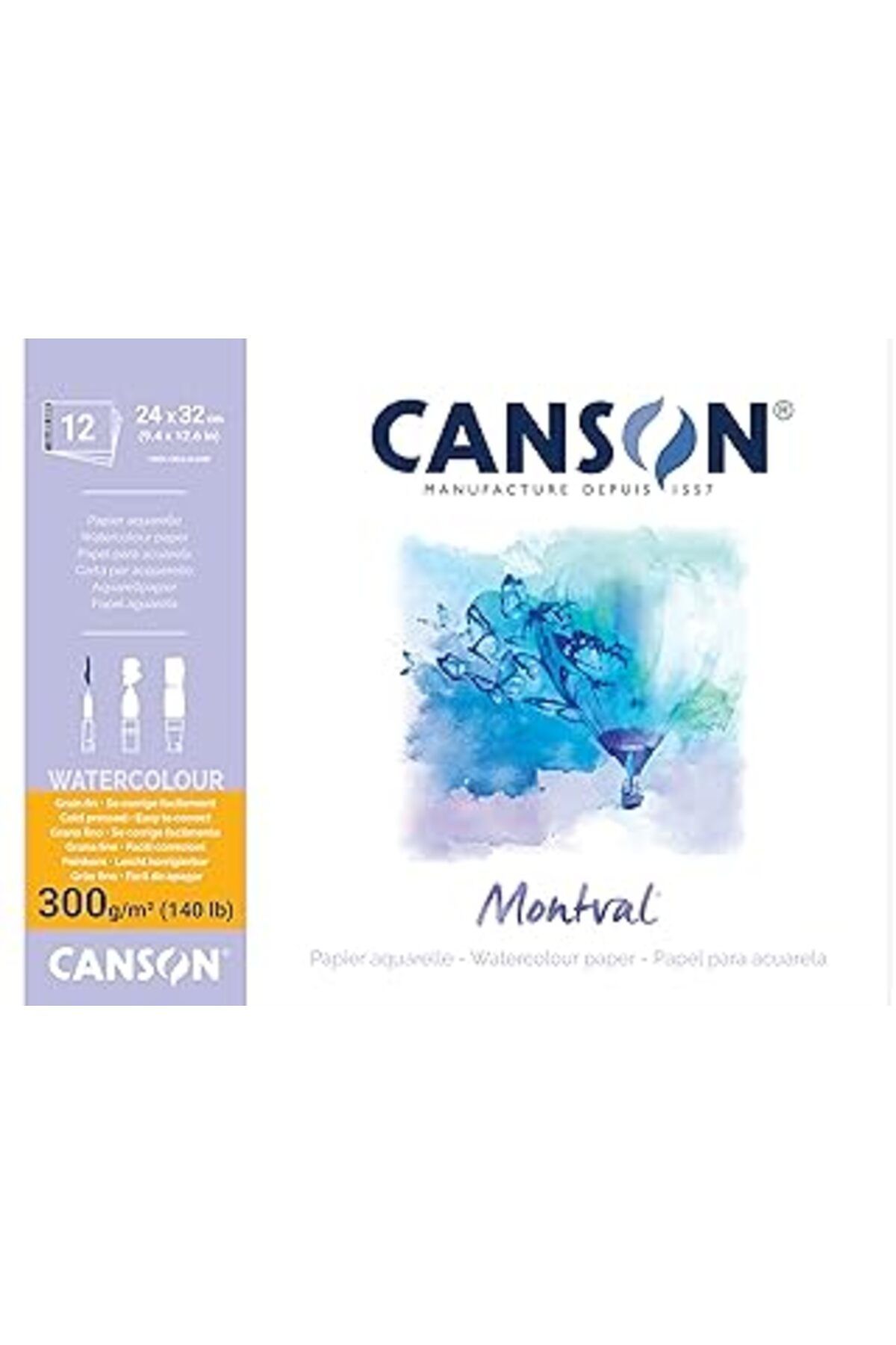 Pazarcan Canson Pad Canmontv 12S 24X32 300G Suluboya Blokları