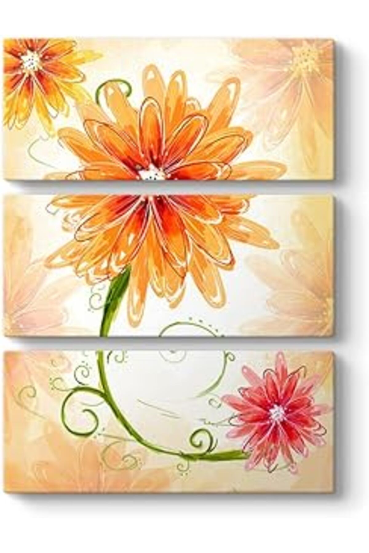 Pazarcan Tabloshop Krizantem Tablo 70 X 96-3 Parçalı