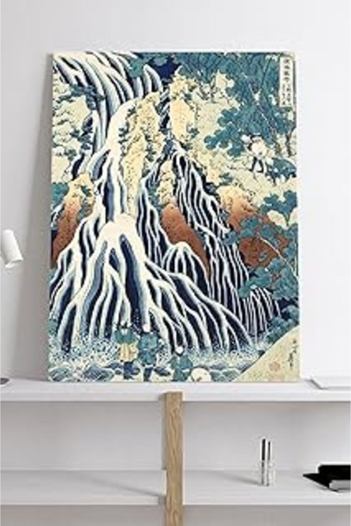 Pazarcan Postermanya (Pster18926) Kirifuri Waterfall -Katsushika Hokusai Sanatsal Kanvas Tablo 30 X 40