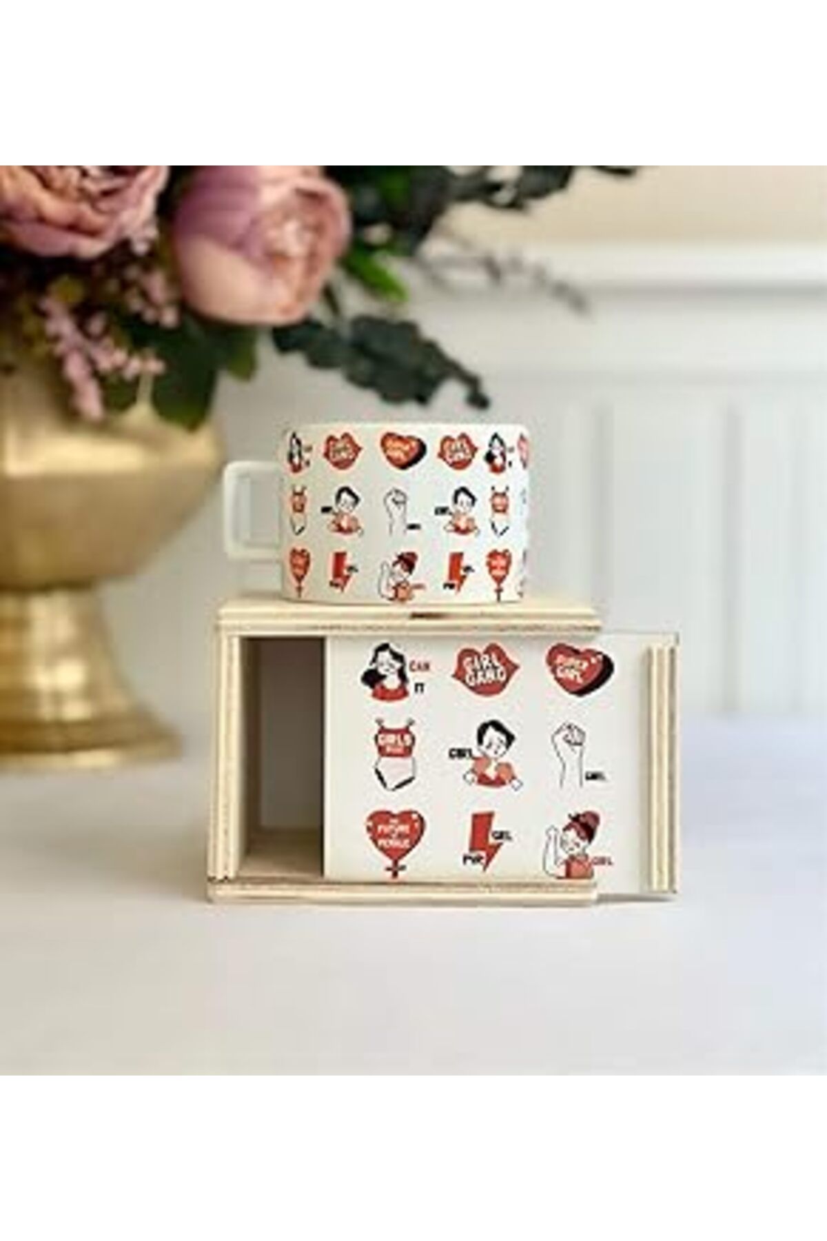 ASİTAN Giftmoda Girl Gang Tasarımlı Kutulu Kupa