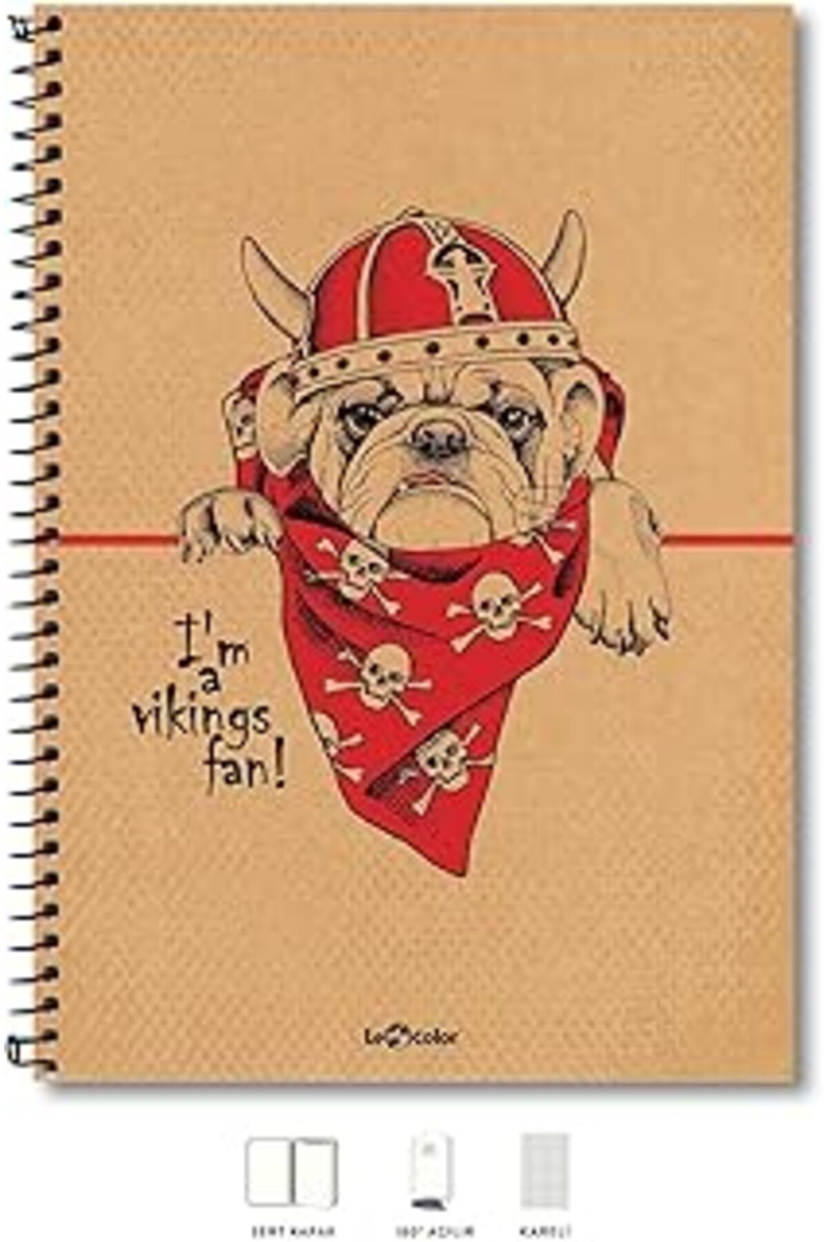 Pazarcan Le Color A4 Defter Kareli 200 Syf Köpek Eco