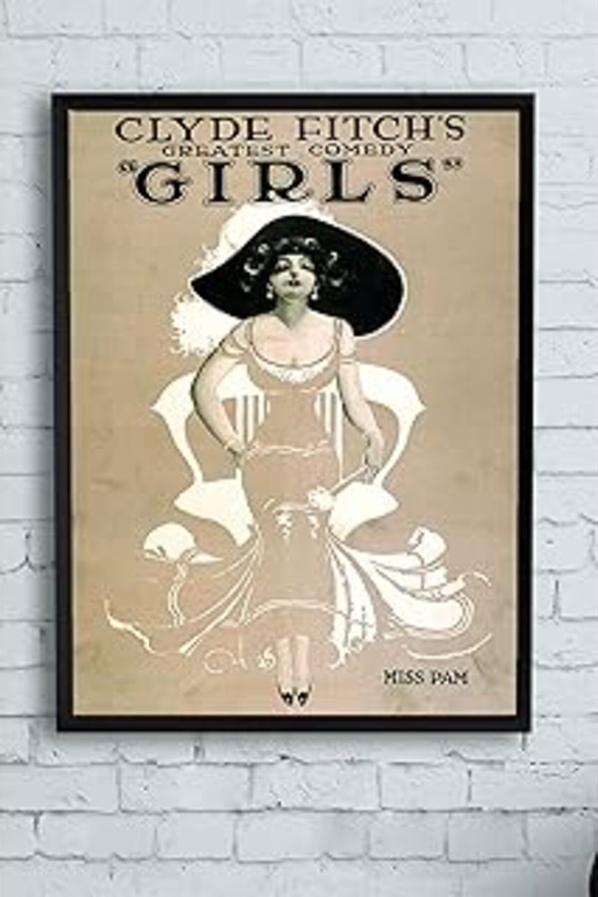 Pazarcan Postermanya (Pster11118) Girls Vintage Çerçeveli Tablo (40X50Cm)