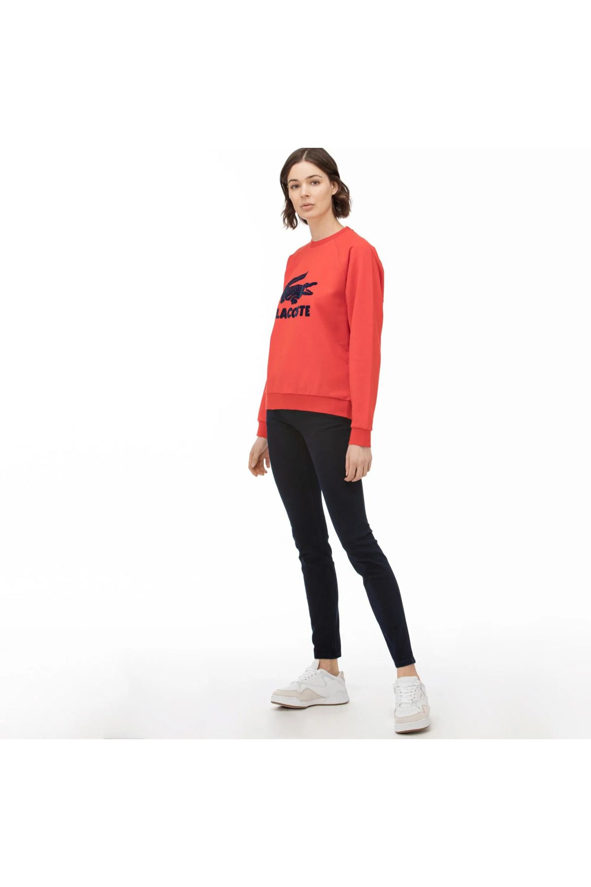 Lacoste Kadın Slim Fit Lacivert Pantolon