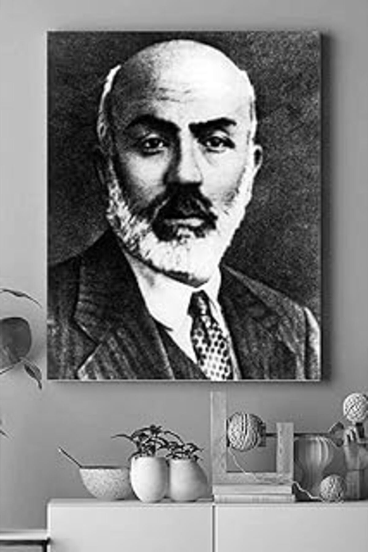 Mu Art Ahşap Postermanya (Pster16977) Mehmet Akif Ersoy Kanvas Tablo 40 X 60