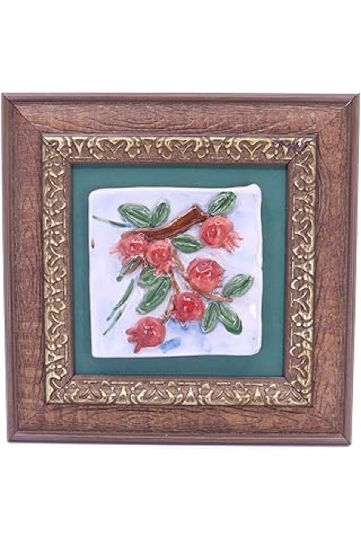 Pazarcan Seramik Nar Ağacı Duvar Tablosu 20 Cm X 20 Cm
