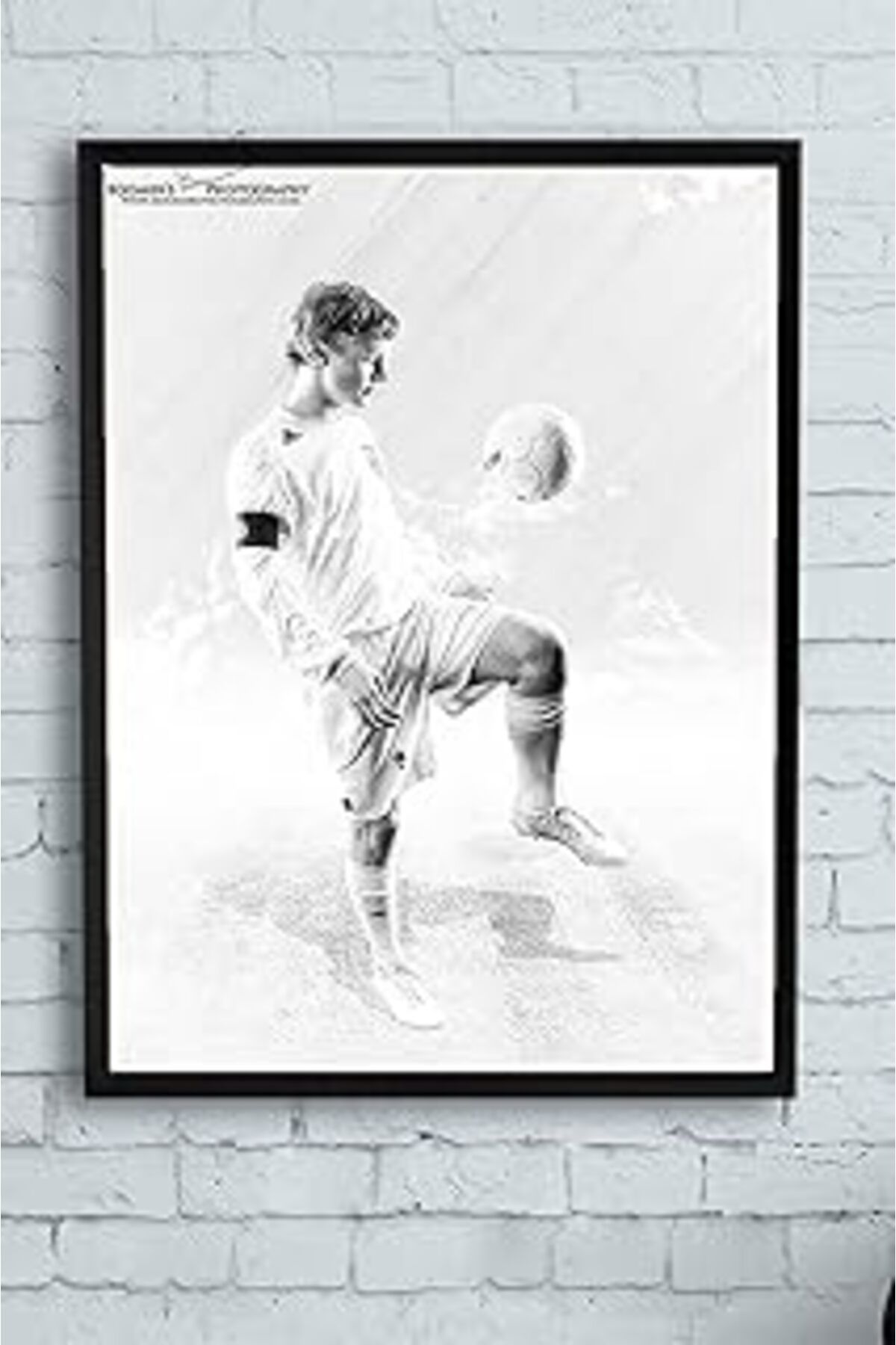 Pazarcan Postermanya (Pster13866) White Team Futbol Çerçeveli Tablo (21X30Cm)