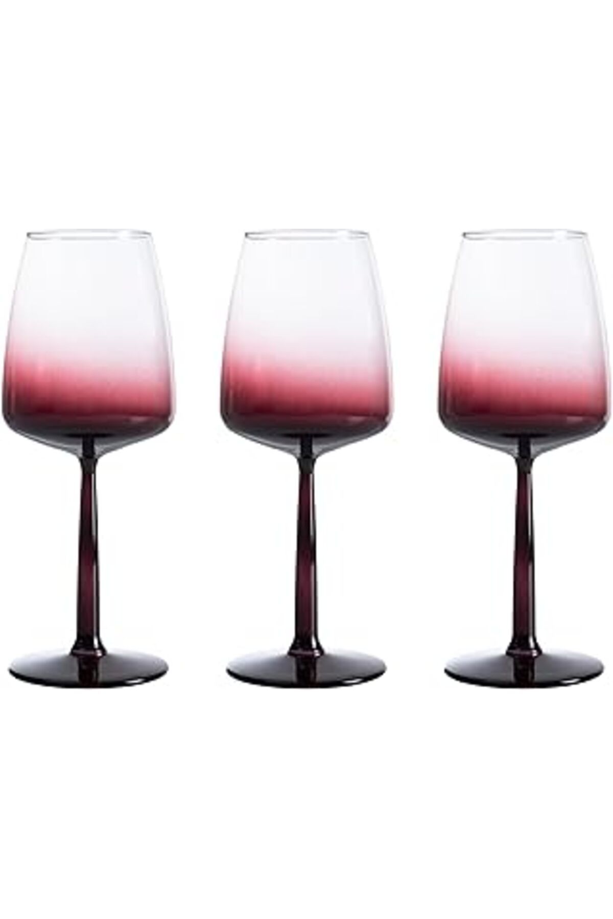 Mu Art Ahşap Concept Lora 3'Lü Kadeh Seti -Bordo 430 Ml