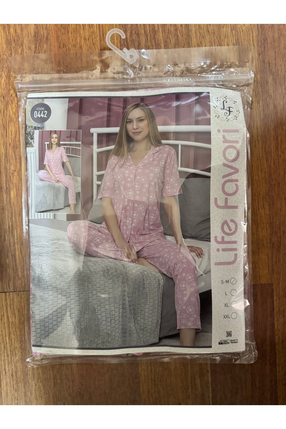 expermarket Genel markalar pijama takımı pembe yakalı kısa kollu s-m