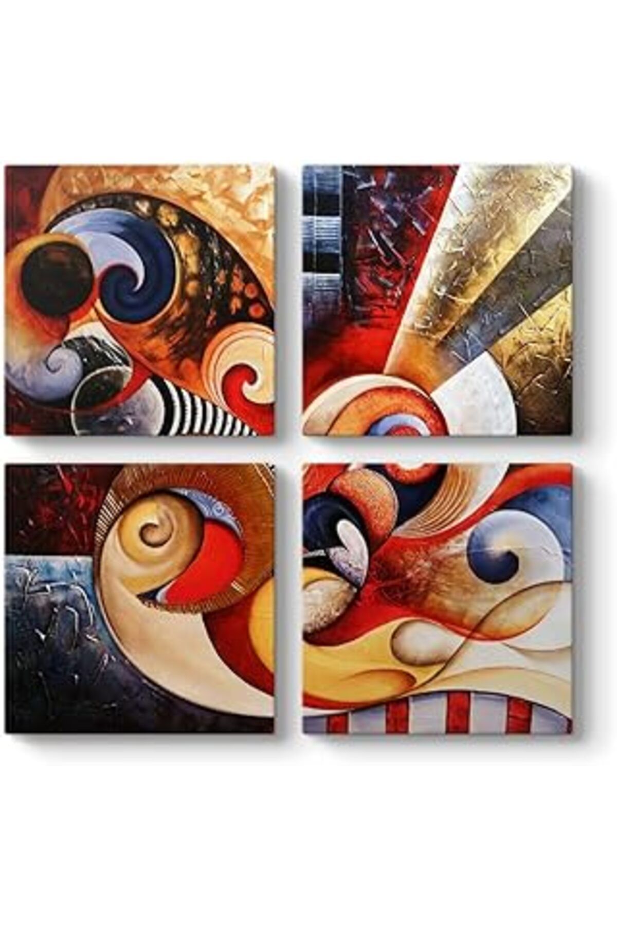 Mu Art Ahşap Tabloshop Kare Soyut Tablo 63 X 63-4 Parçalı