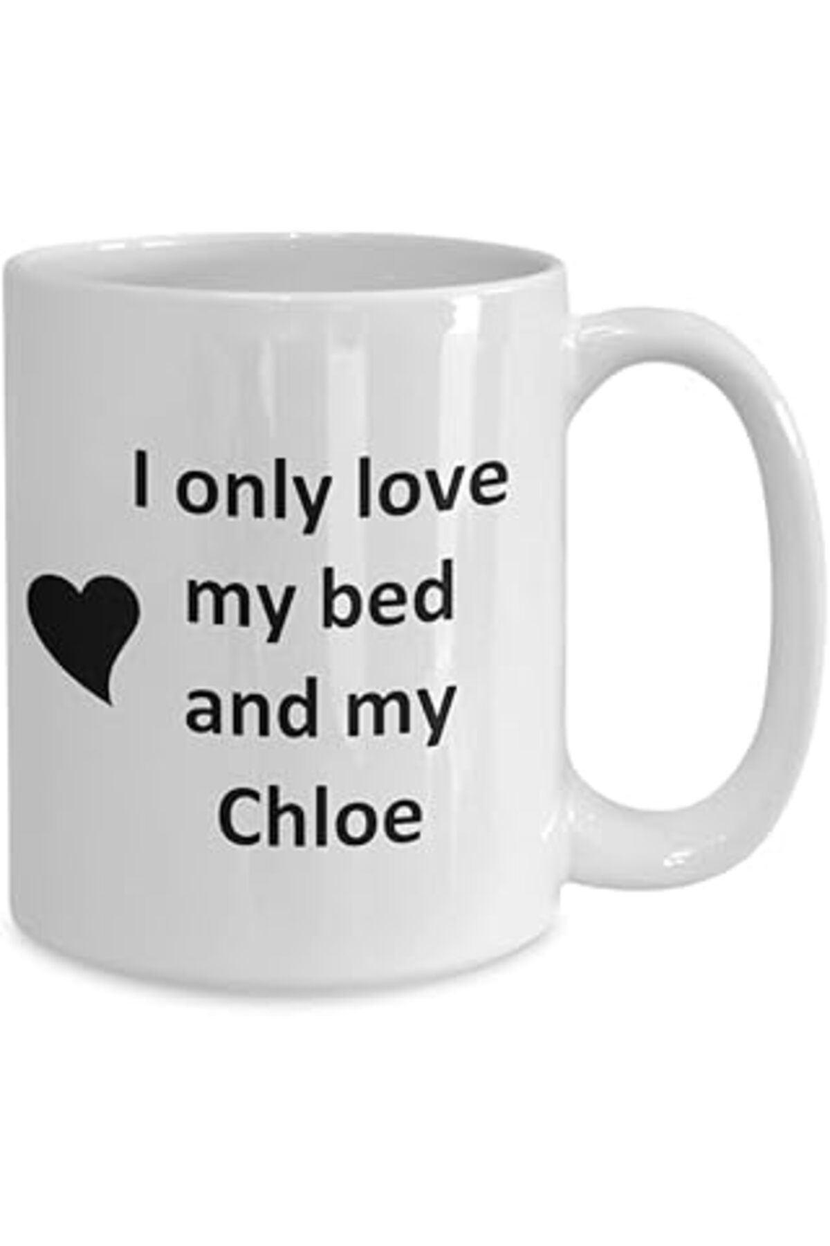 ASİTAN Print Dore Chloe Lover Kupa - Köpek Kuş Evcil Hayvan Adı - Love My Chloe Adı Kahve - Ingilizce Kupa