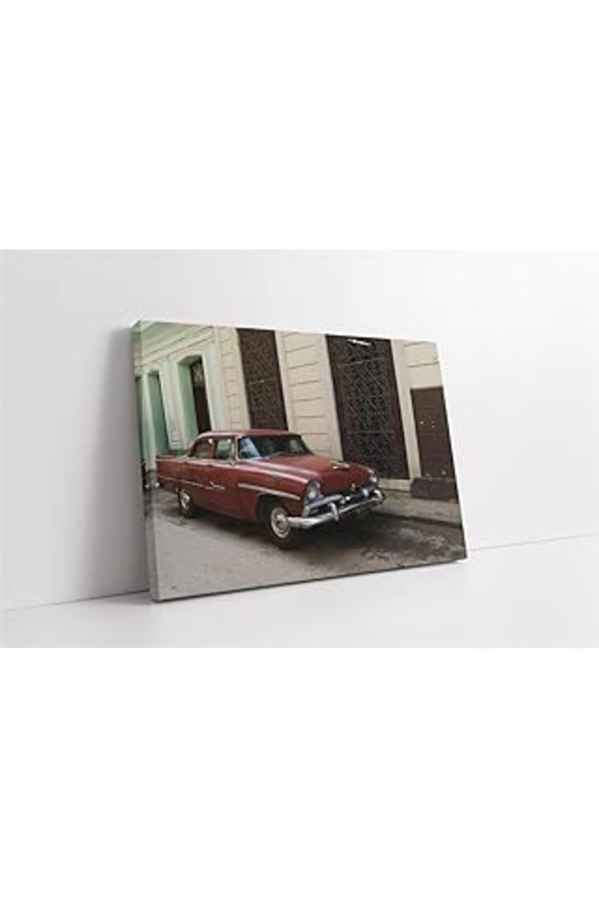 Pazarcan Tablosan Kübada Kahverengi Klasik Araba Kanvas Tablo 20X30 Cm Ka01304
