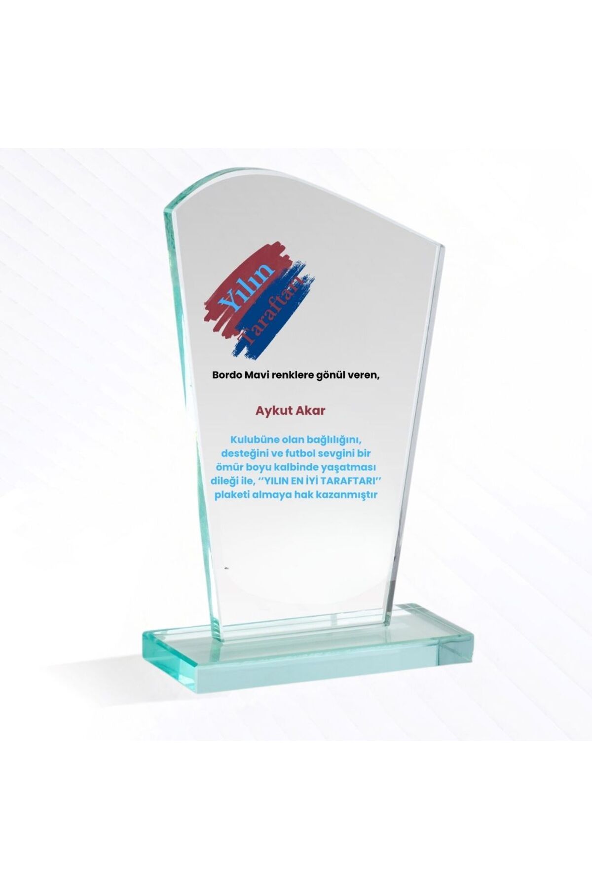 gifttime Traftarlara Özel Tasarımlı Kristal Plaket
