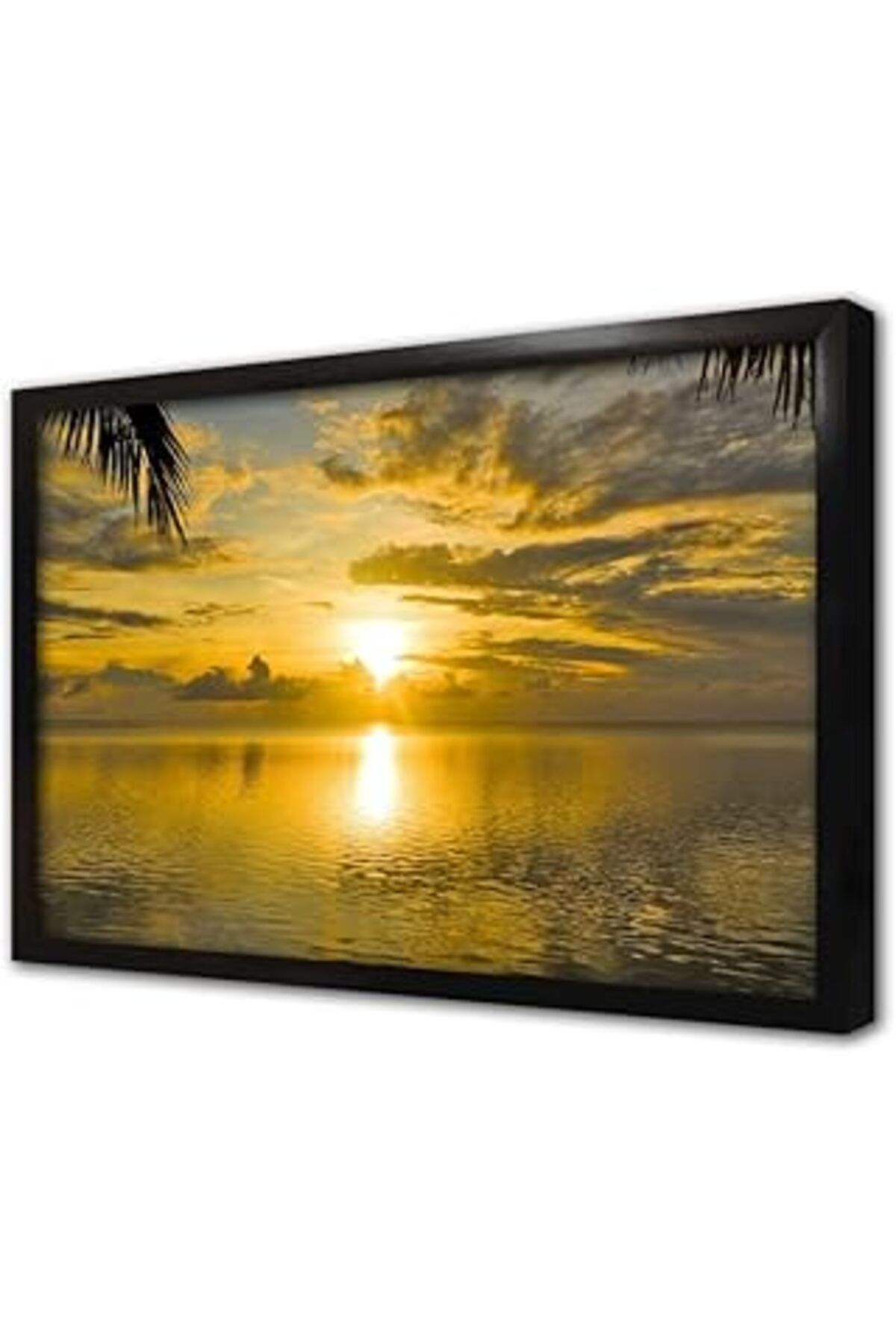 Pazarcan Gün Batımı Çerçeveli Cam Tablo 30X40 Cm Ca20809