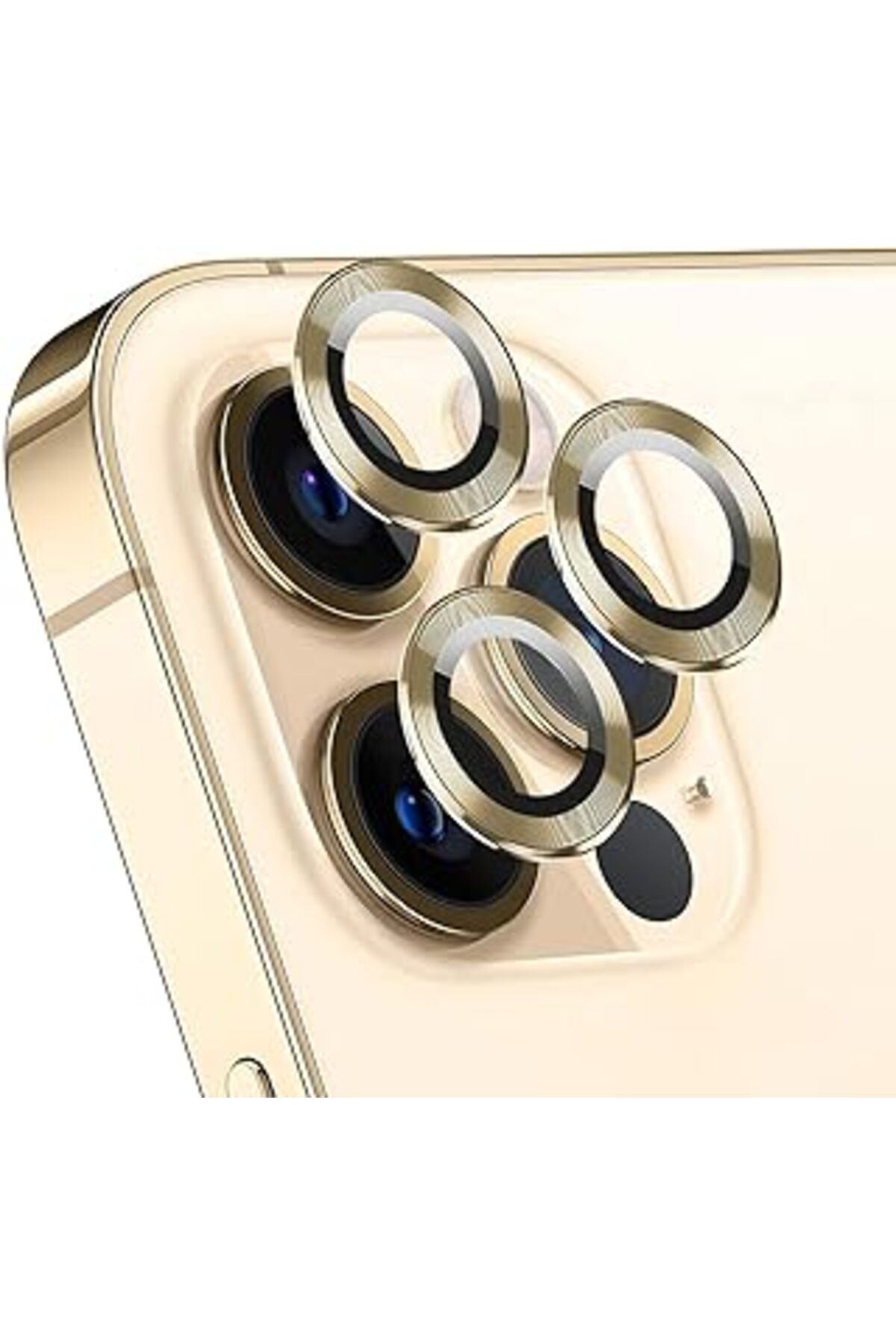 NETWORK ART Microsonic Ekran Koruyucu Apple Iphone 15 Pro Için Tekli Kamera Lens Koruma Camı Gold