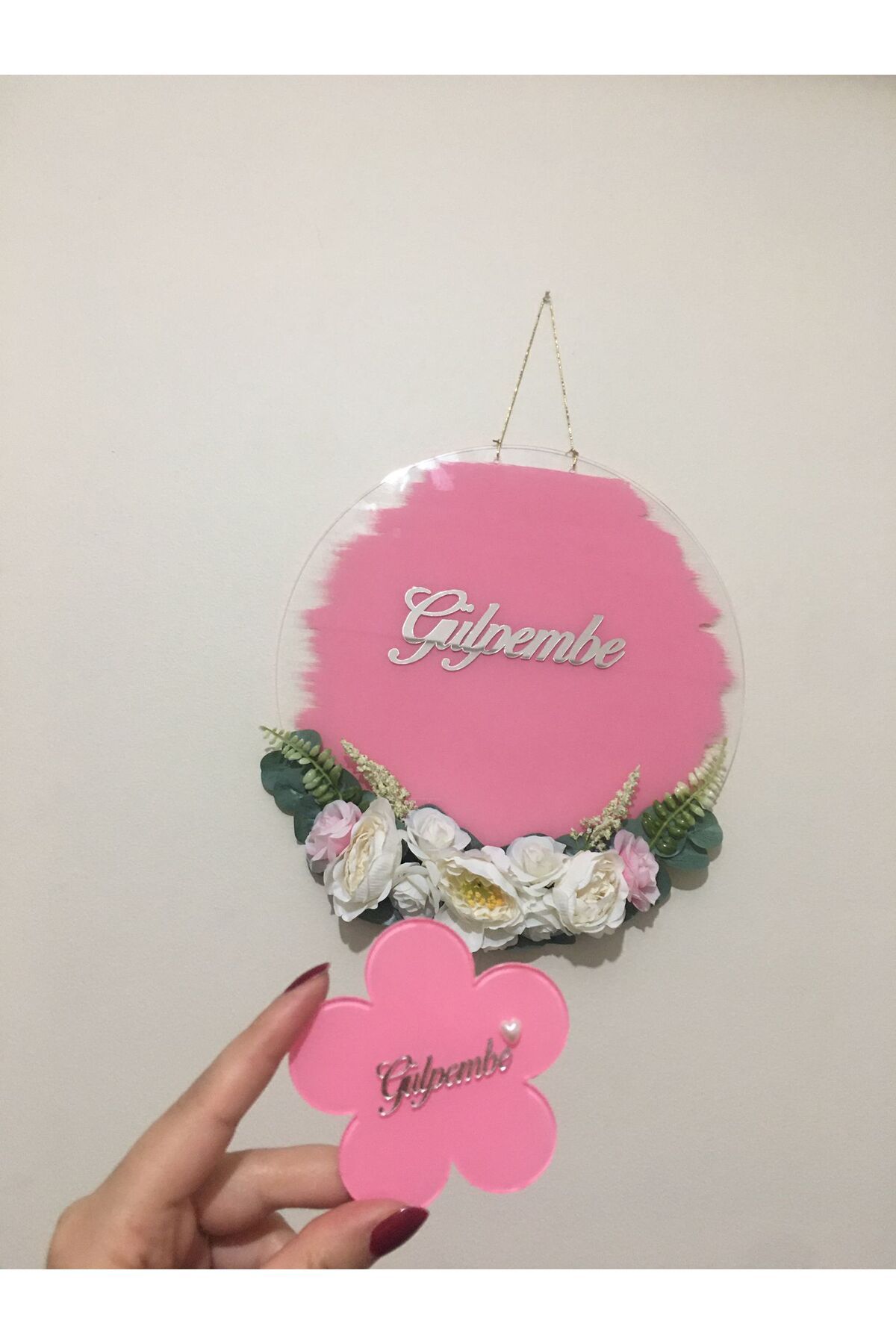 TWİN COLLECTION Yeni Doğan Kız Bebek Kapı Süsü - Hediyelik Papatya Magnet (25'Li) Set