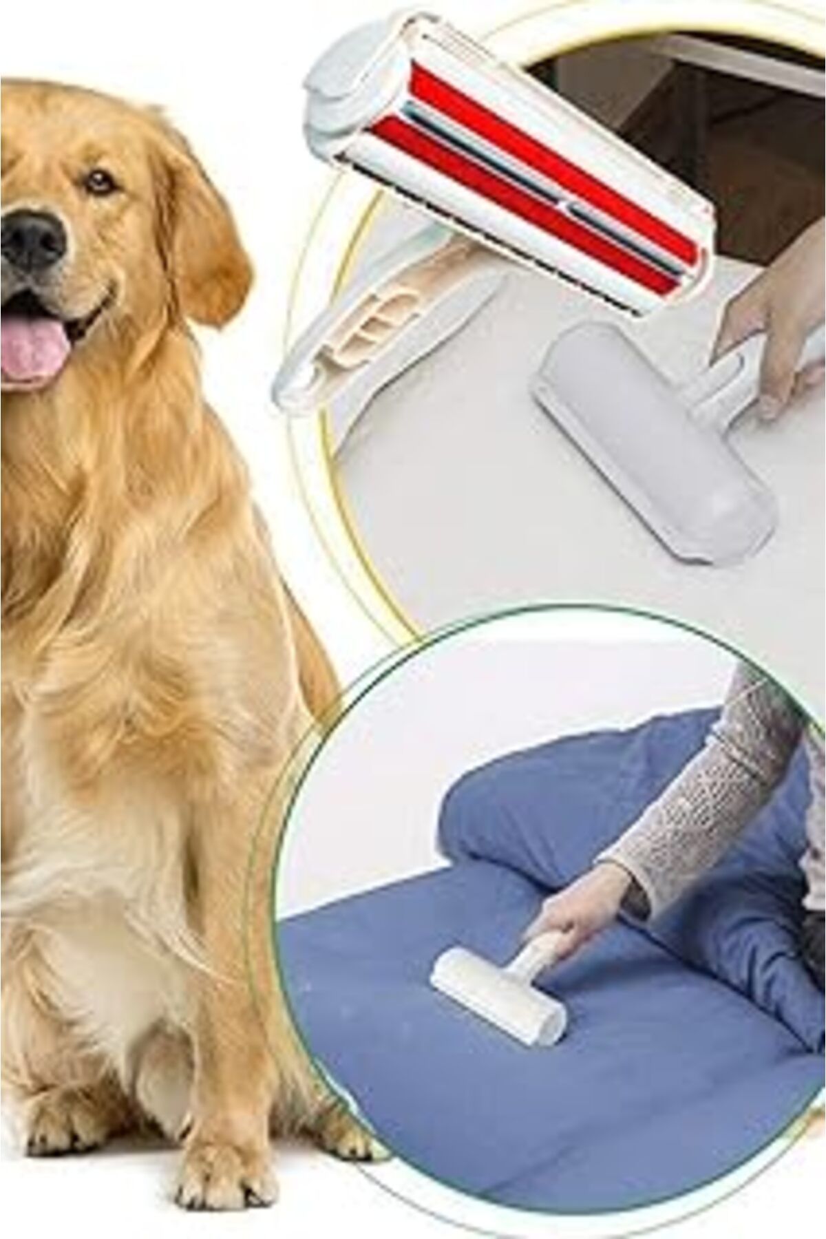 Mu Art Ahşap Tineke Hazneli Kedi Köpek Tüy Temizleyici Kıl Toz Toplayıcı Gırgır